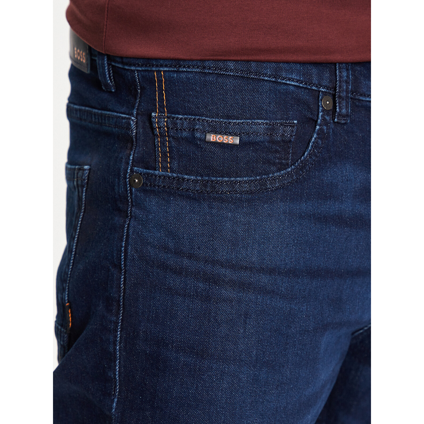 Boss Jeans kratke hlače Delaware 50488618 Mornarsko modra Slim Fit - Pepit.si