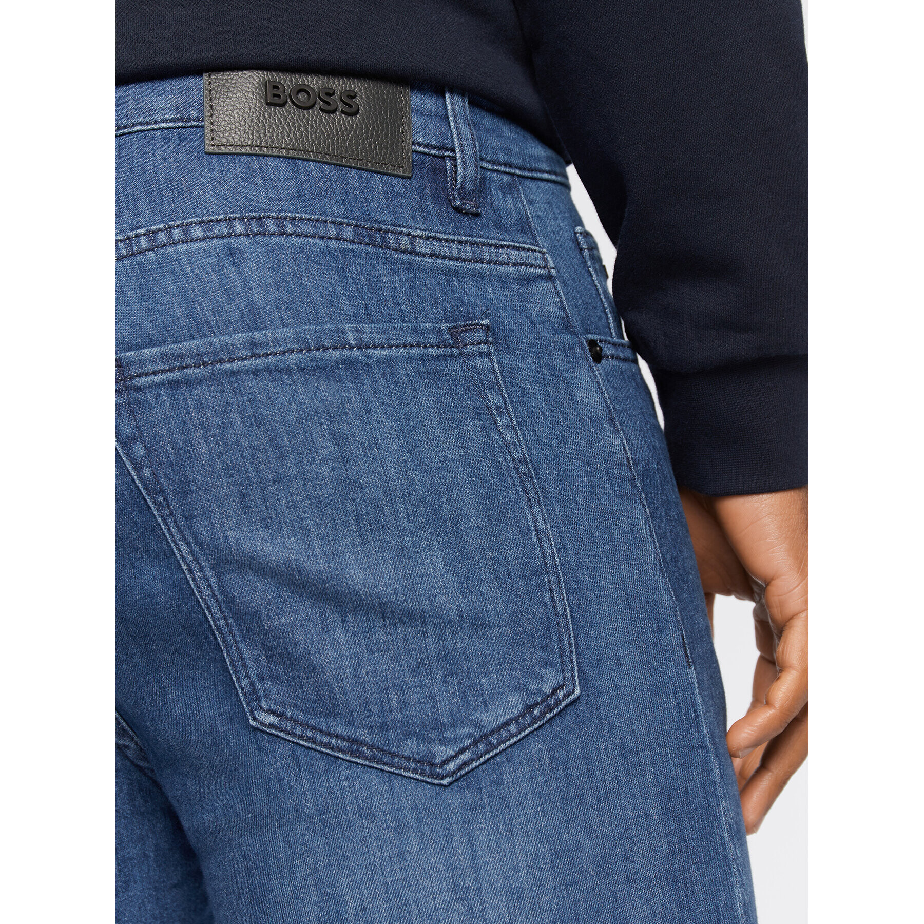 Boss Jeans kratke hlače Maine3 50473122 Modra Regular Fit - Pepit.si