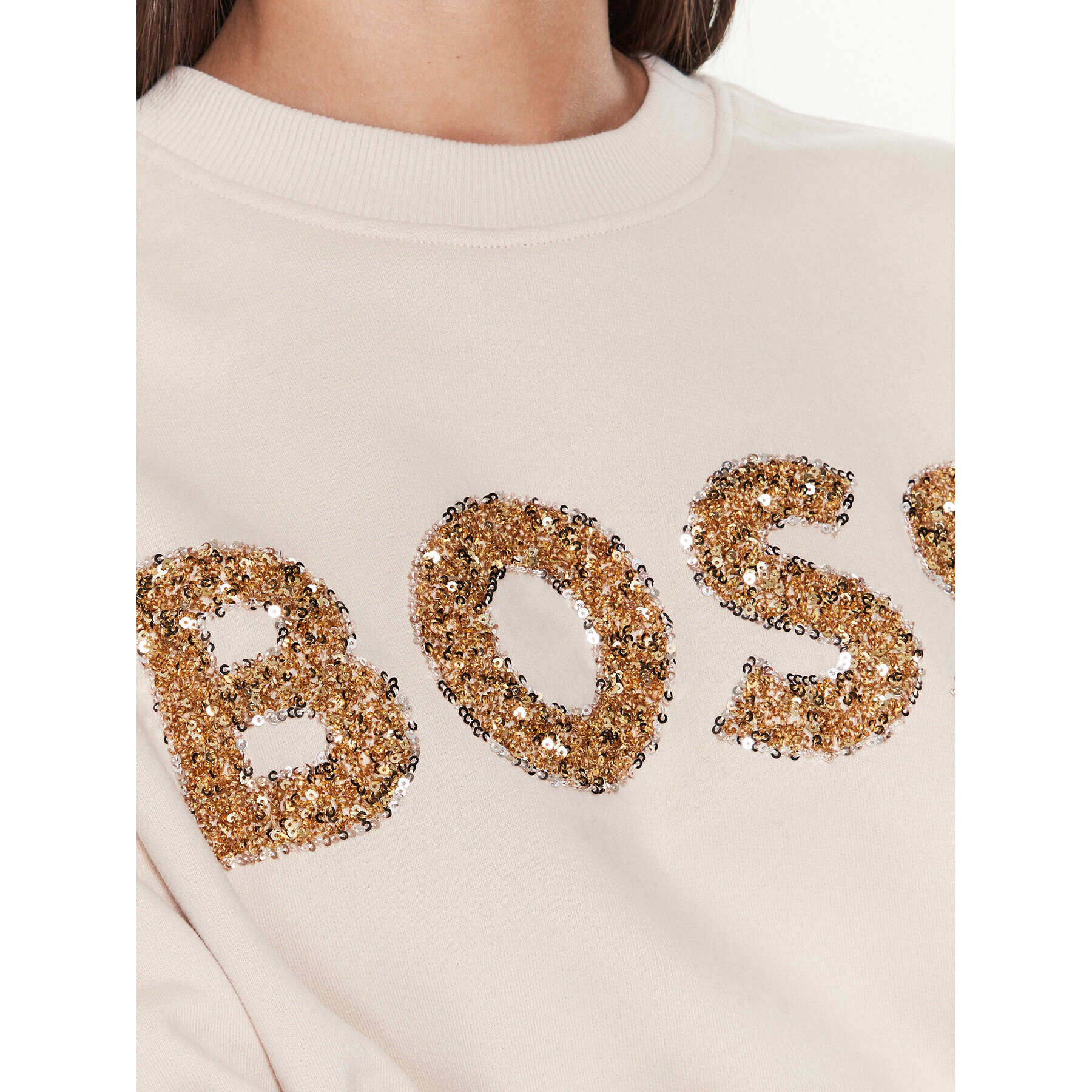 Boss Jopa Ecaisa_Logo 50484443 Bež Oversize - Pepit.si