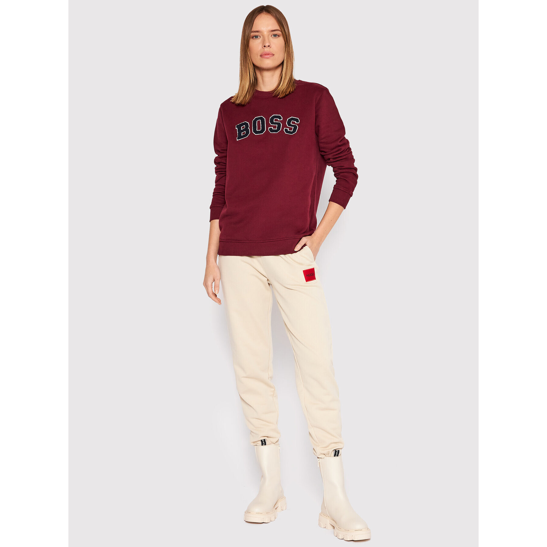 Boss Jopa C_Esety 50457681 Bordo rdeča Regular Fit - Pepit.si