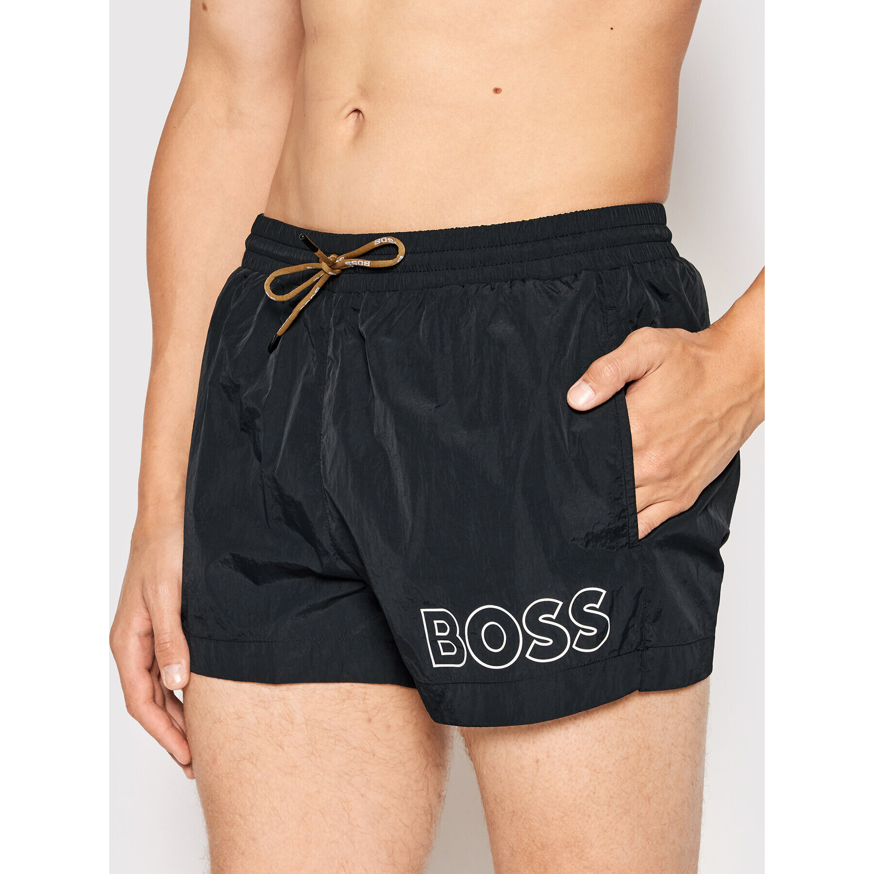 Boss Kopalne hlače Mooneye 50469280 Črna Regular Fit - Pepit.si