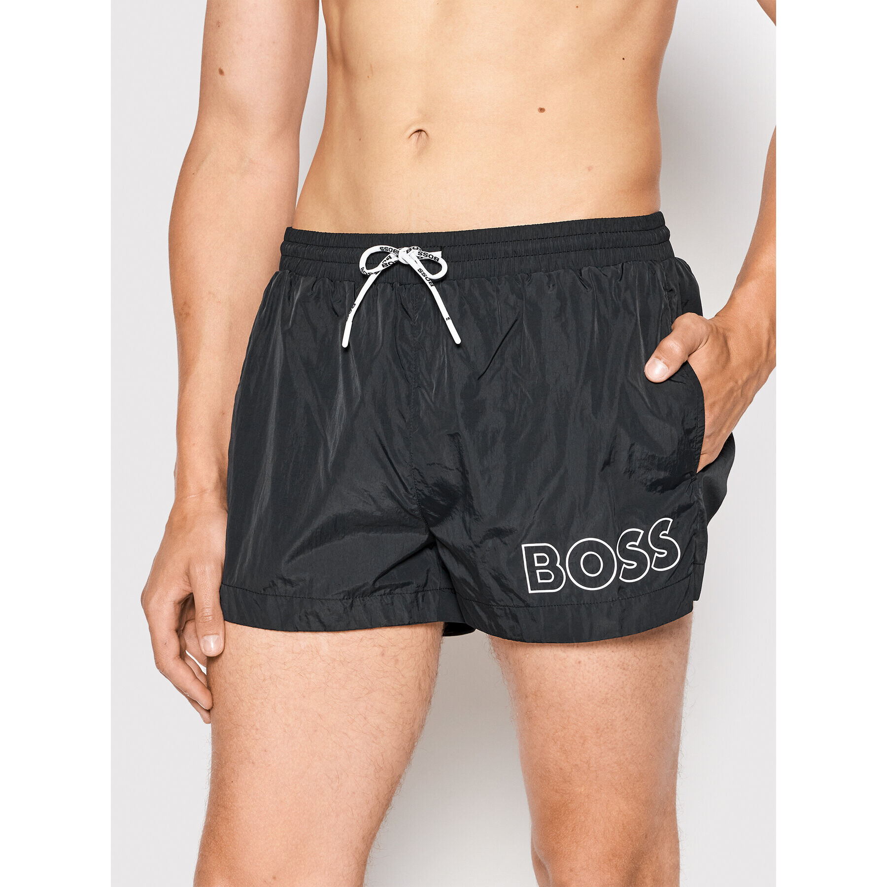 Boss Kopalne hlače Mooneye 50469280 Črna Regular Fit - Pepit.si