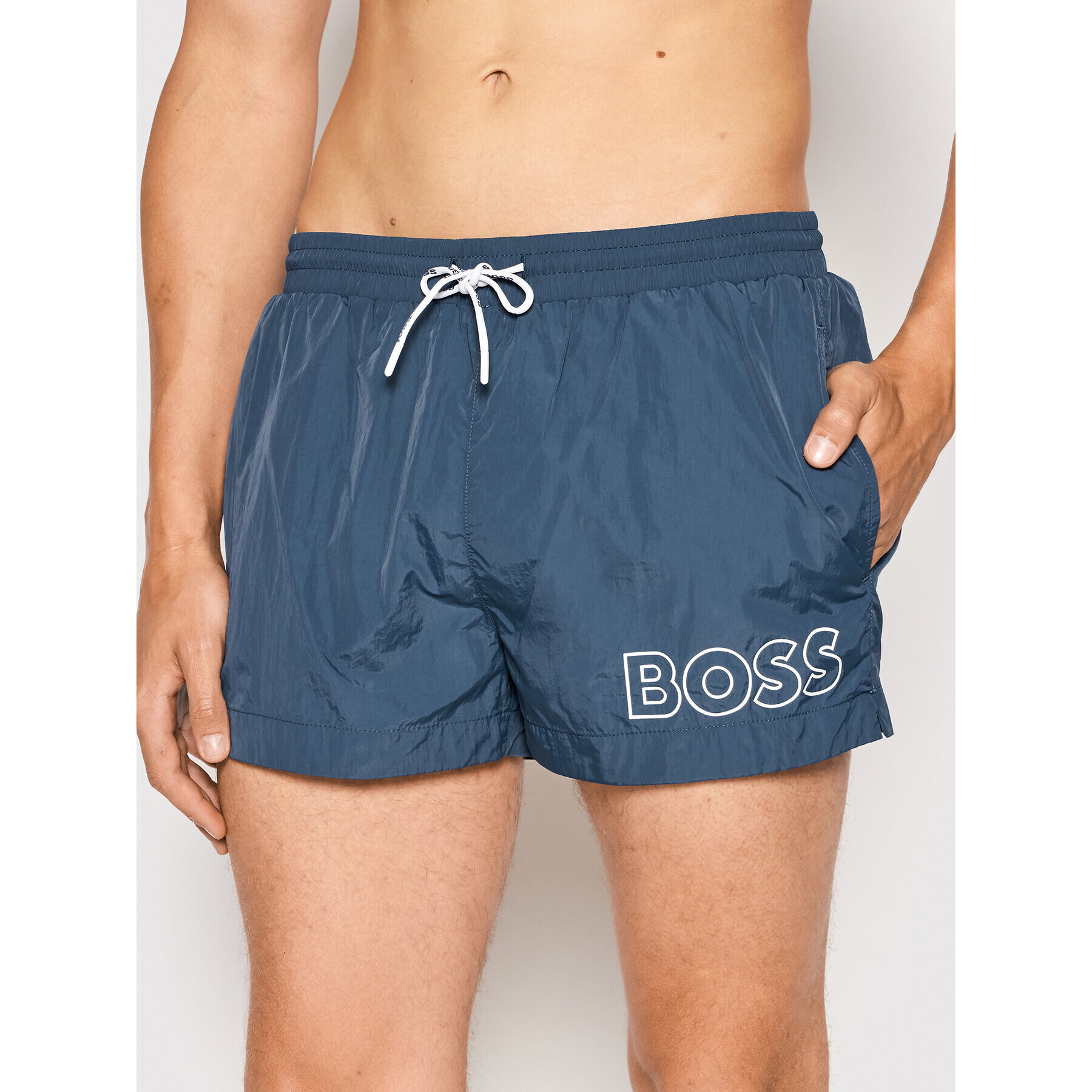 Boss Kopalne hlače Mooneye 50469280 Mornarsko modra Regular Fit - Pepit.si