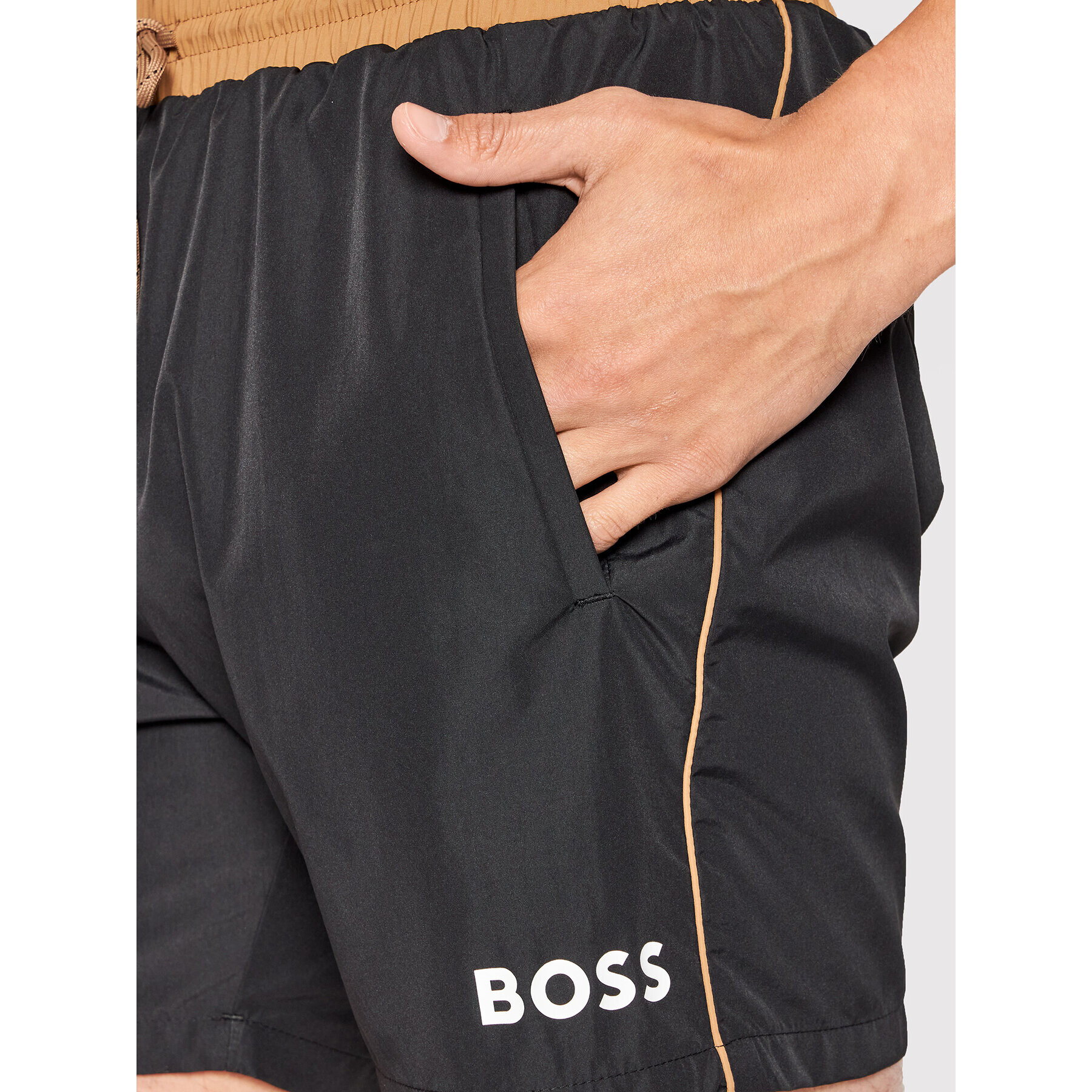 Boss Kopalne hlače Starfish 50469302 Črna Regular Fit - Pepit.si