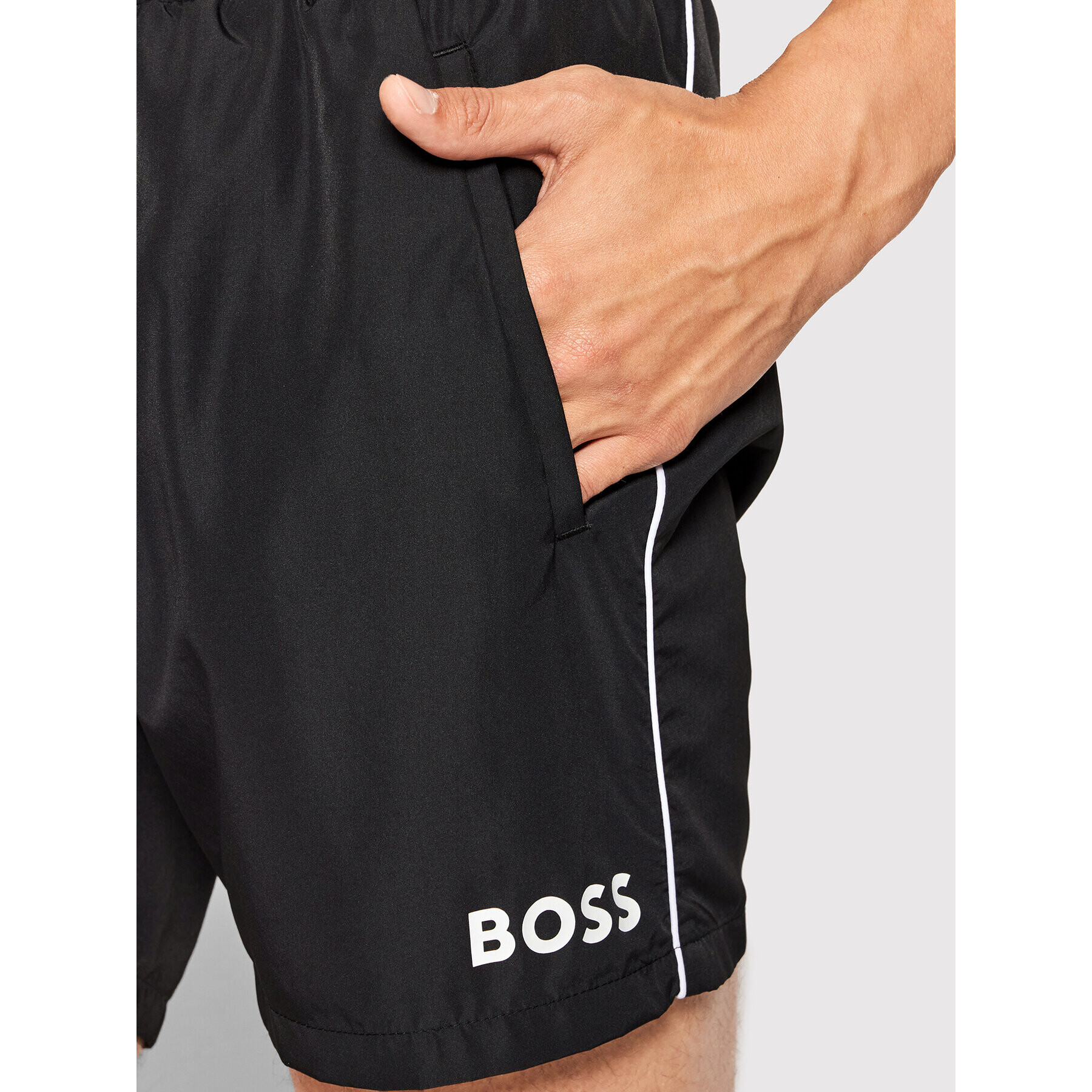 Boss Kopalne hlače Starfish 50469607 Črna Regular Fit - Pepit.si