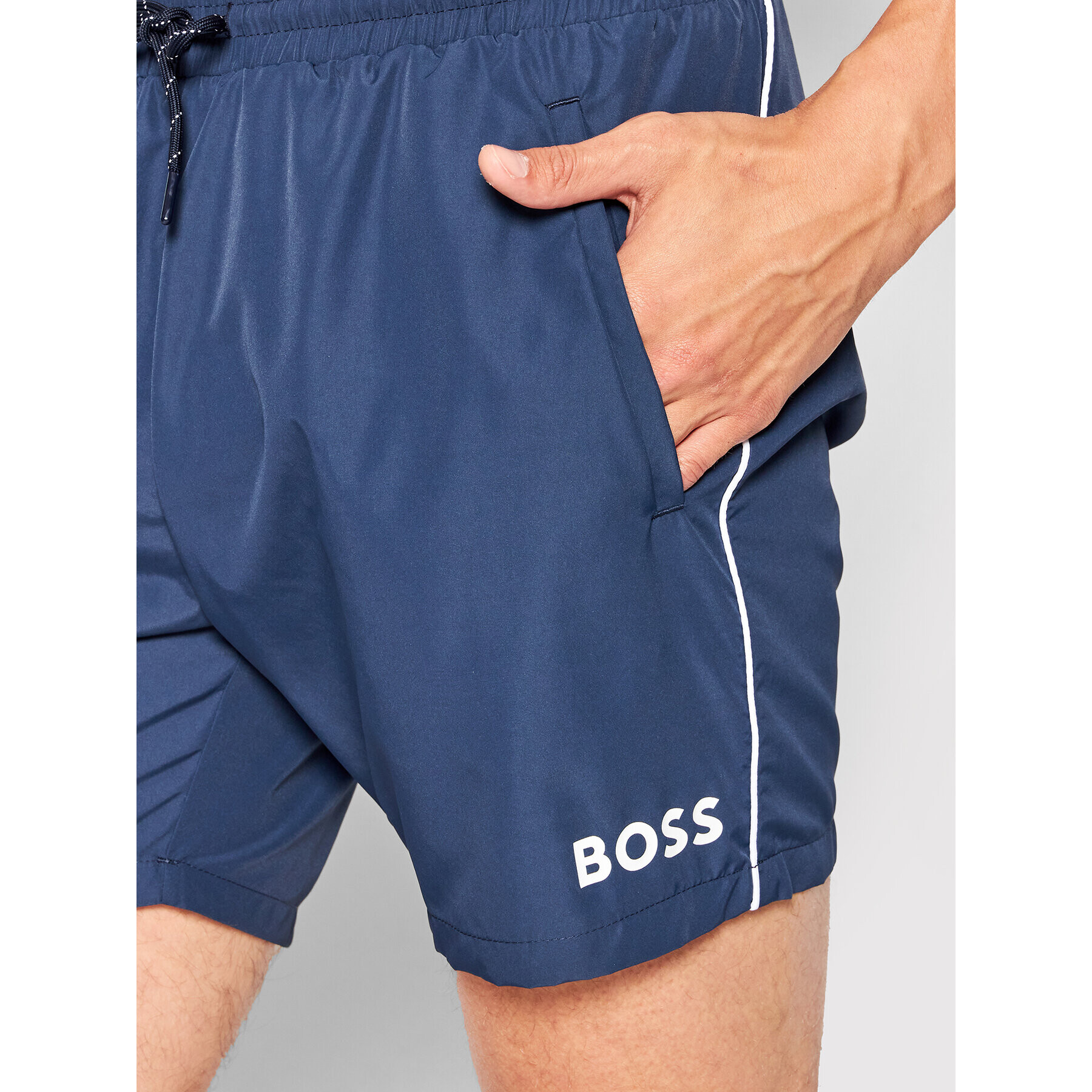 Boss Kopalne hlače Starfish 50469607 Mornarsko modra Regular Fit - Pepit.si