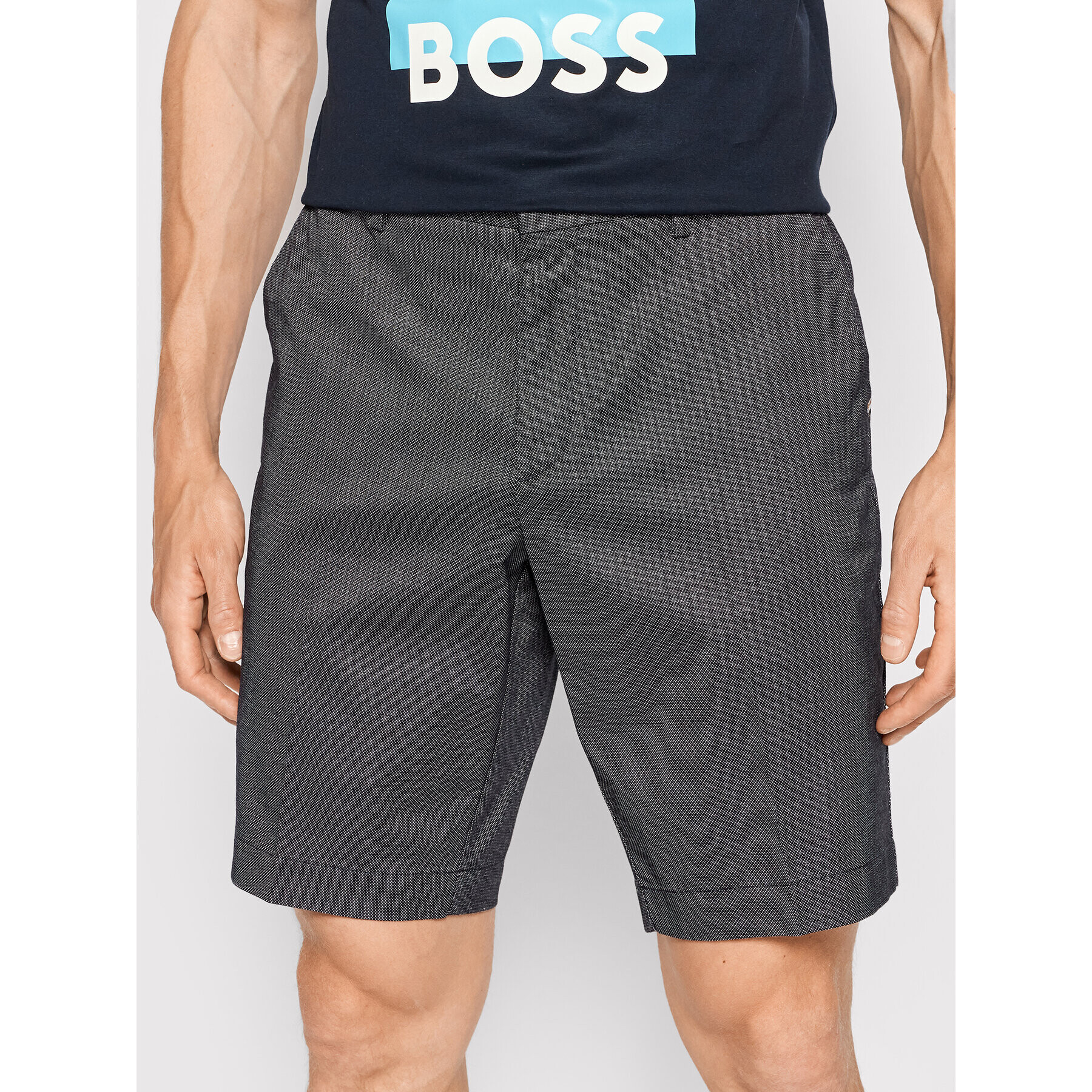 Boss Kratke hlače iz tkanine Slice 50468253 Siva Slim Fit - Pepit.si