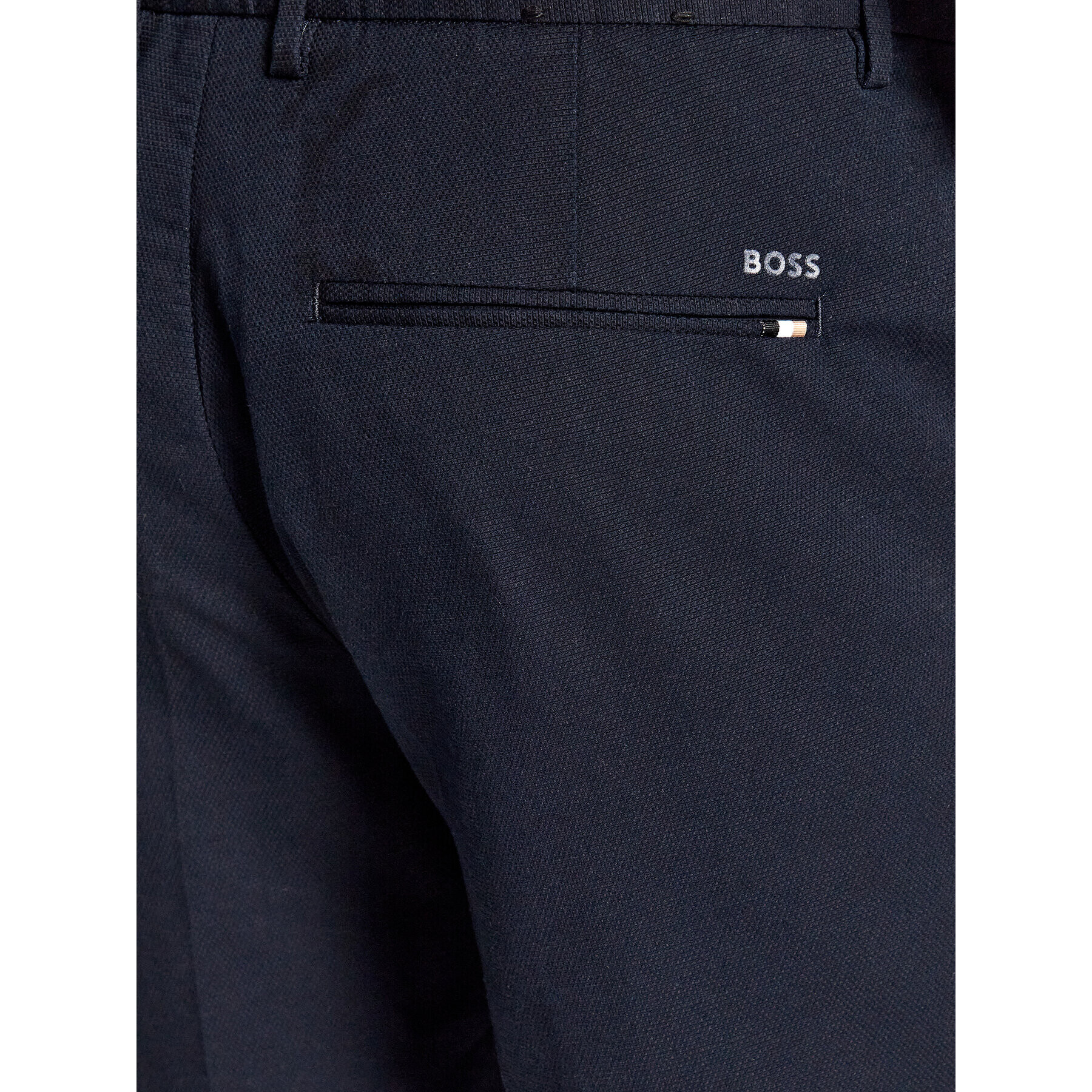 Boss Kratke hlače iz tkanine Slice 50472870 Mornarsko modra Slim Fit - Pepit.si