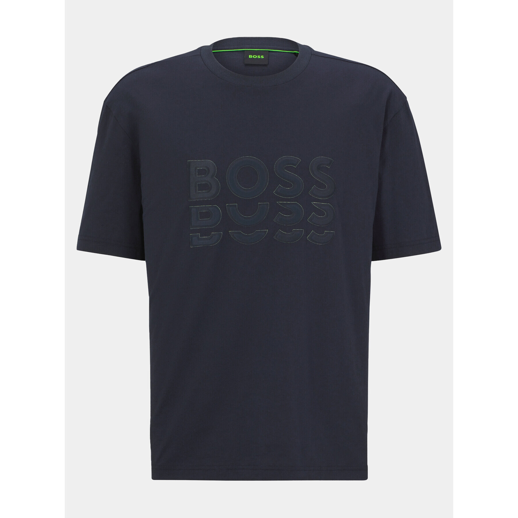 Boss Majica 50495876 Mornarsko modra Regular Fit - Pepit.si