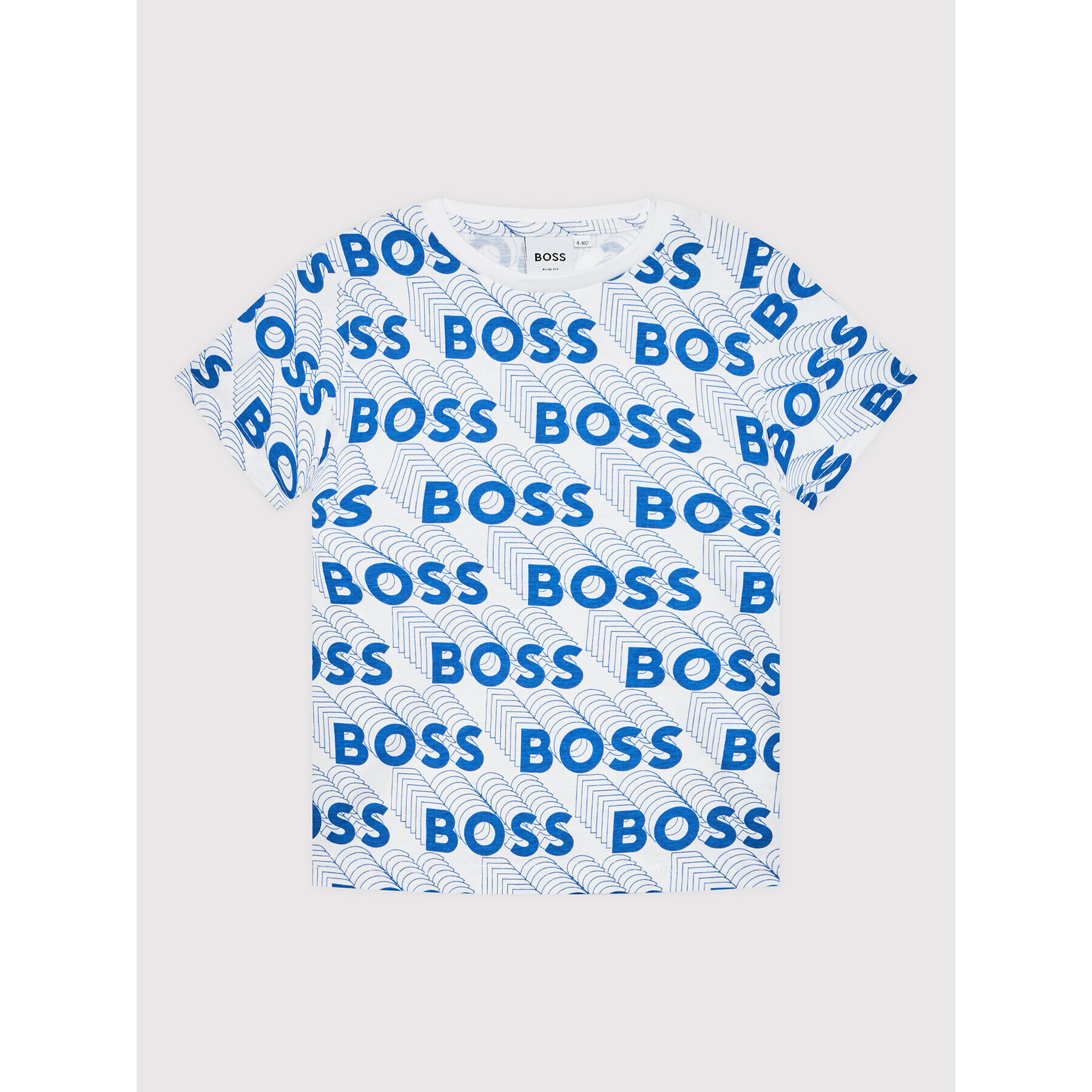 Boss Majica J25N55 D Bela Slim Fit - Pepit.si