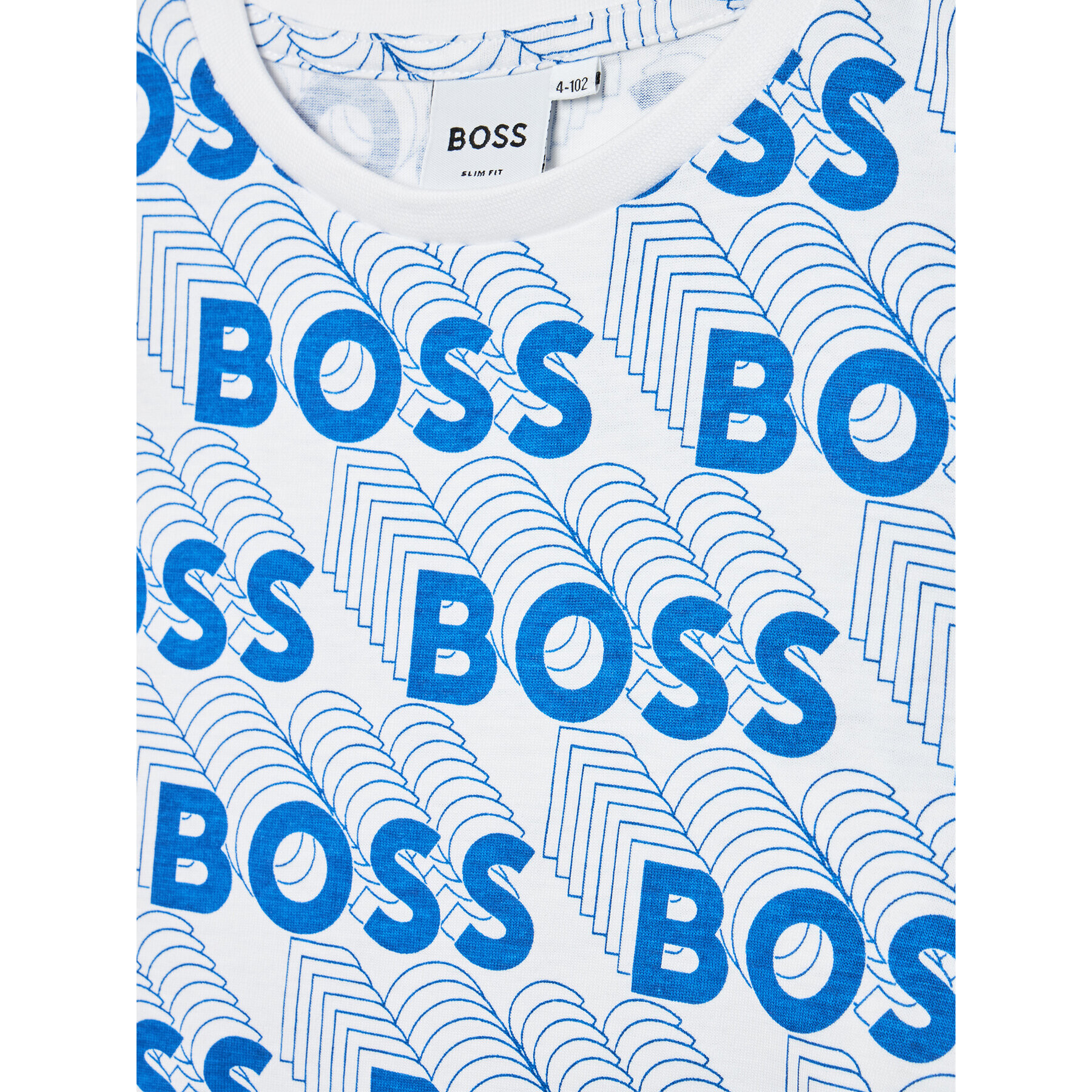 Boss Majica J25N55 D Bela Slim Fit - Pepit.si