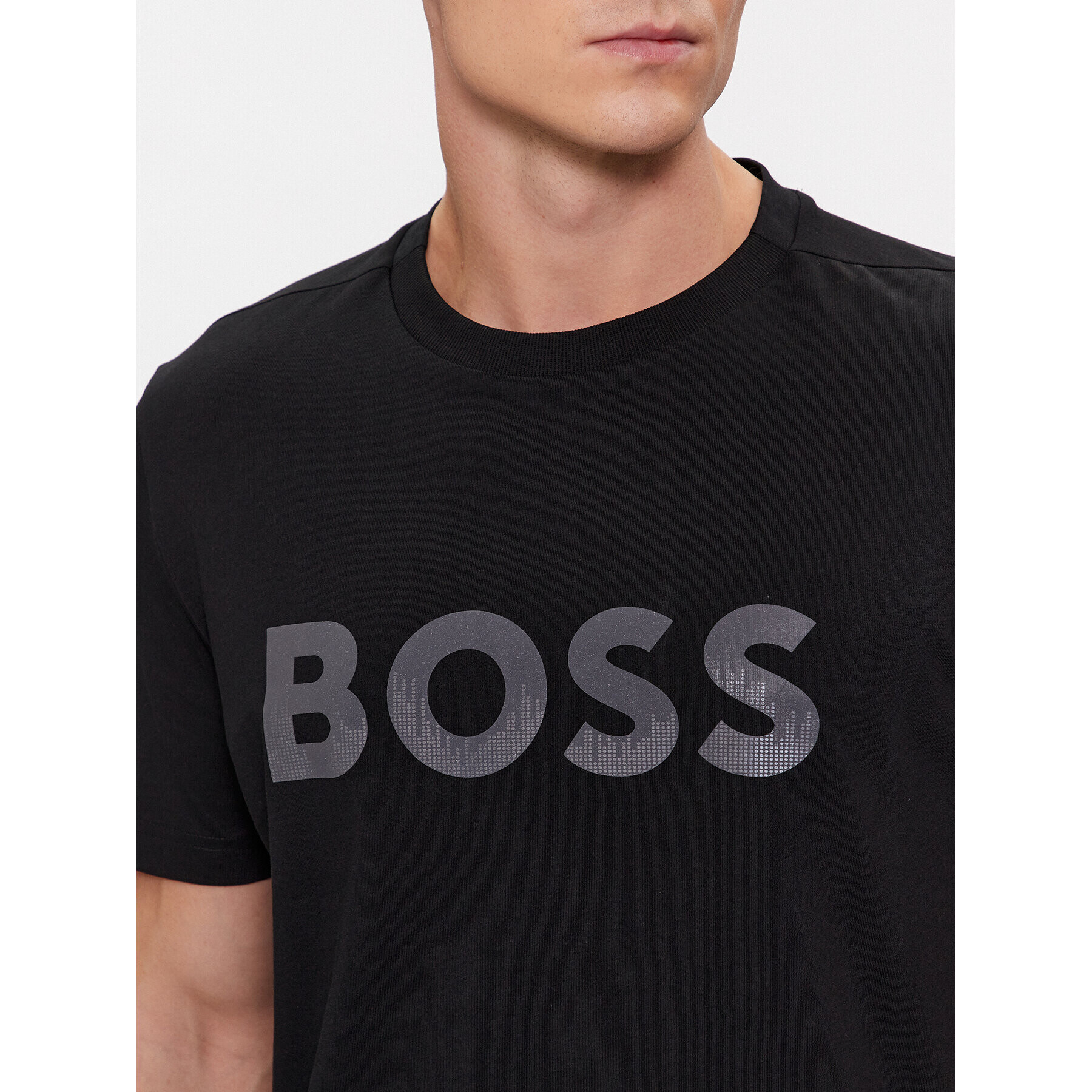 Boss Majica Mirror 1 50506363 Črna Regular Fit - Pepit.si