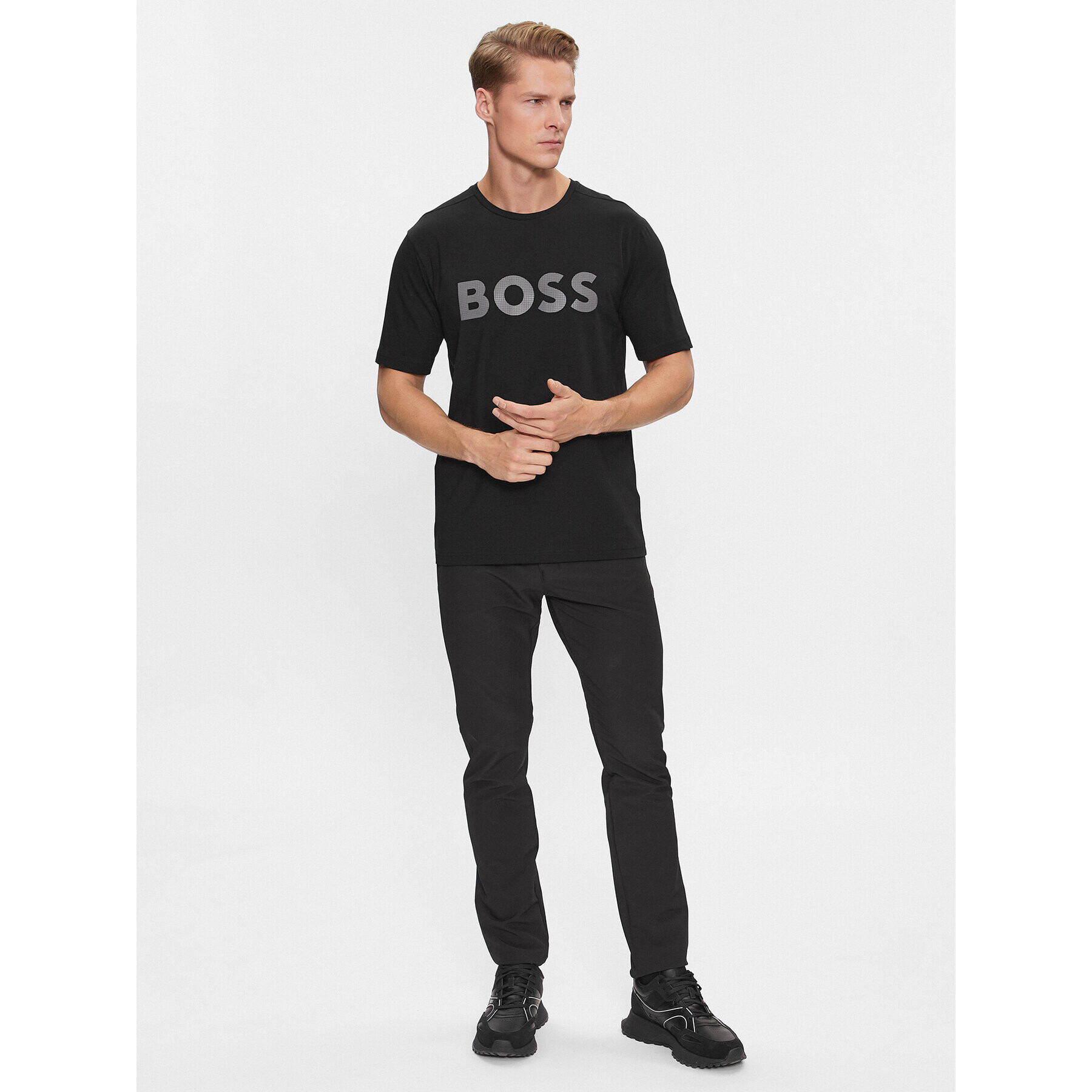 Boss Majica Tee 8 50501195 Črna Regular Fit - Pepit.si