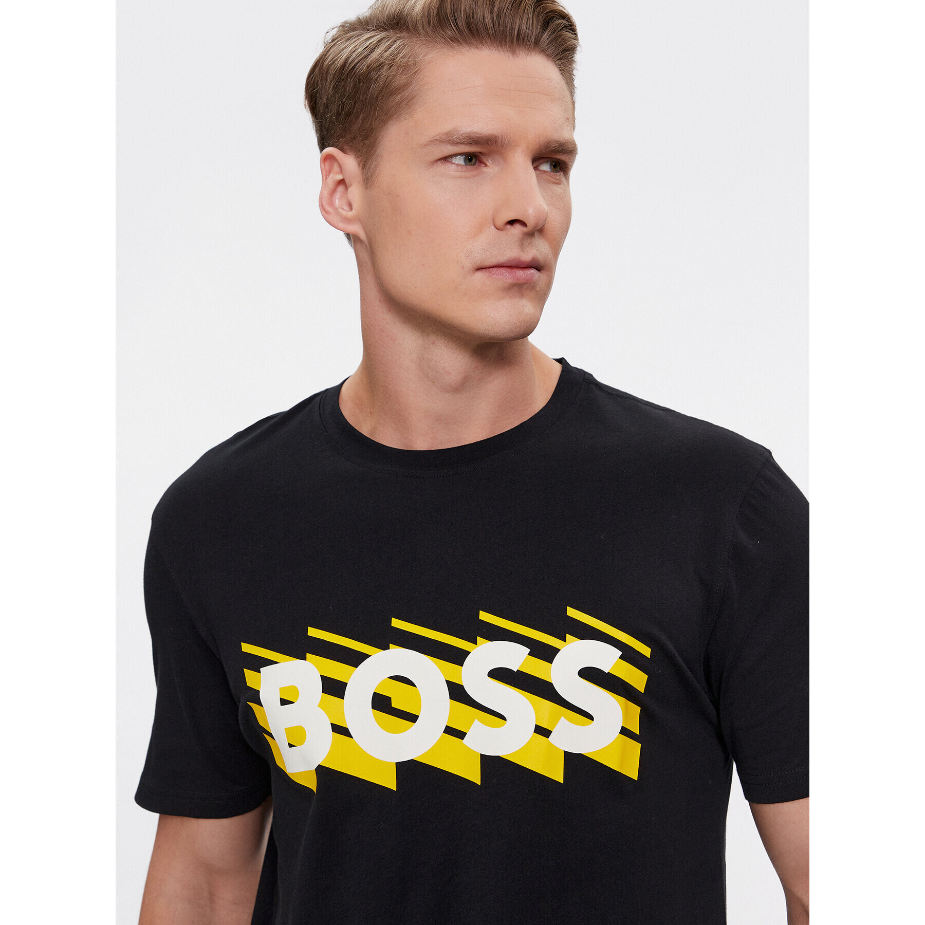 Boss Majica Teerete 50495719 Črna Regular Fit - Pepit.si