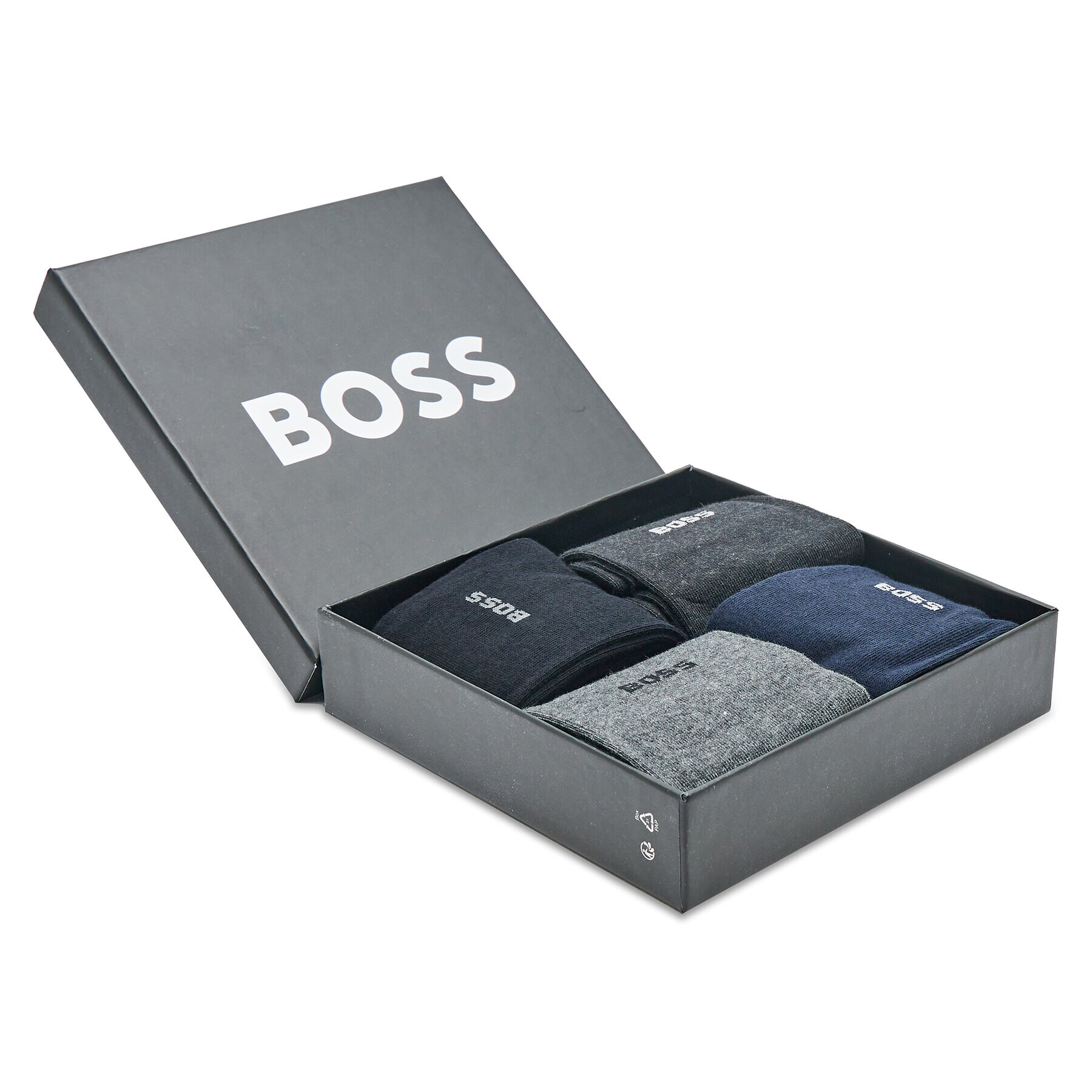 Boss Set 4 parov moških visokih nogavic 50484012 Pisana - Pepit.si