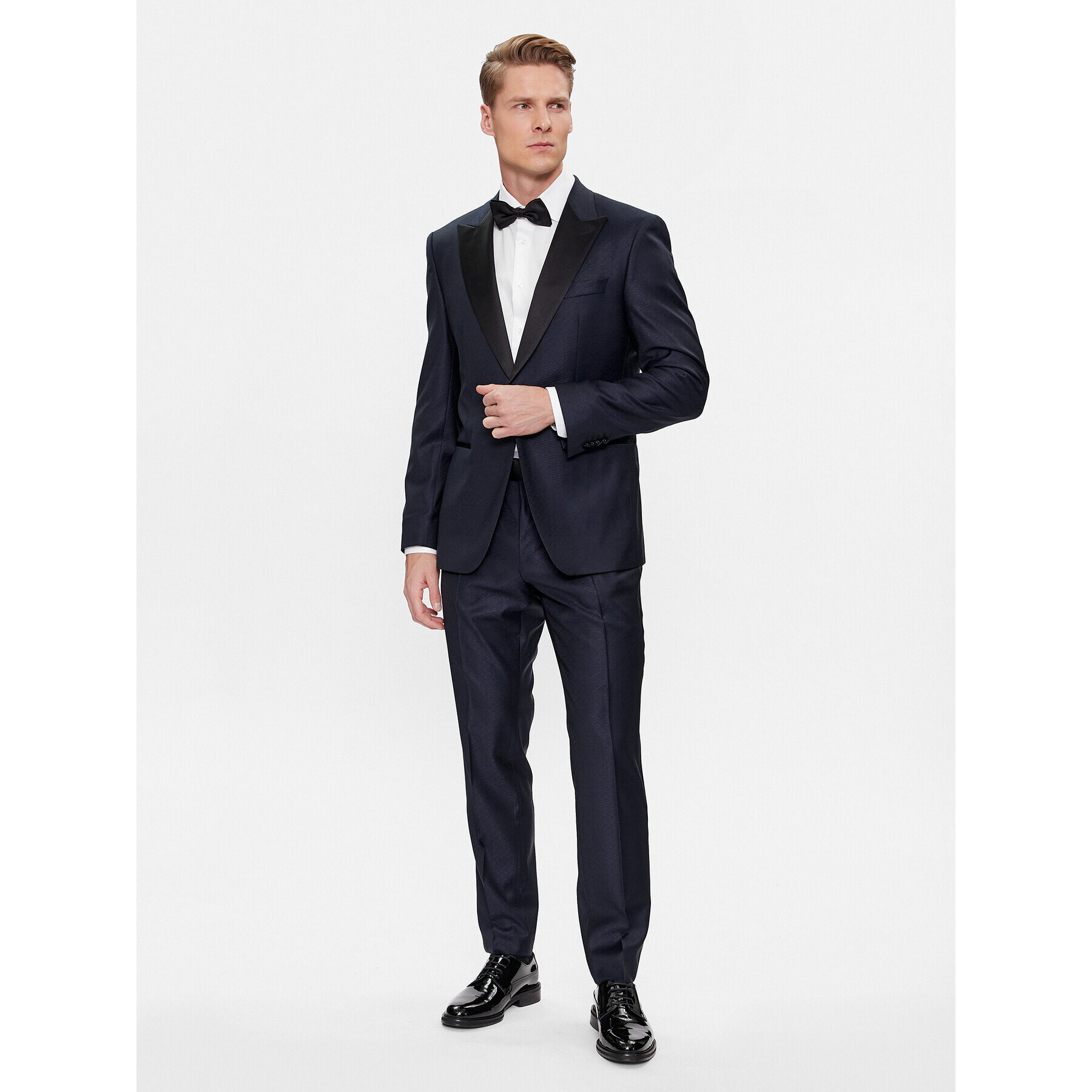 Boss Obleka H-Huge-2Pcs-Tux-231 50502449 Mornarsko modra Slim Fit - Pepit.si