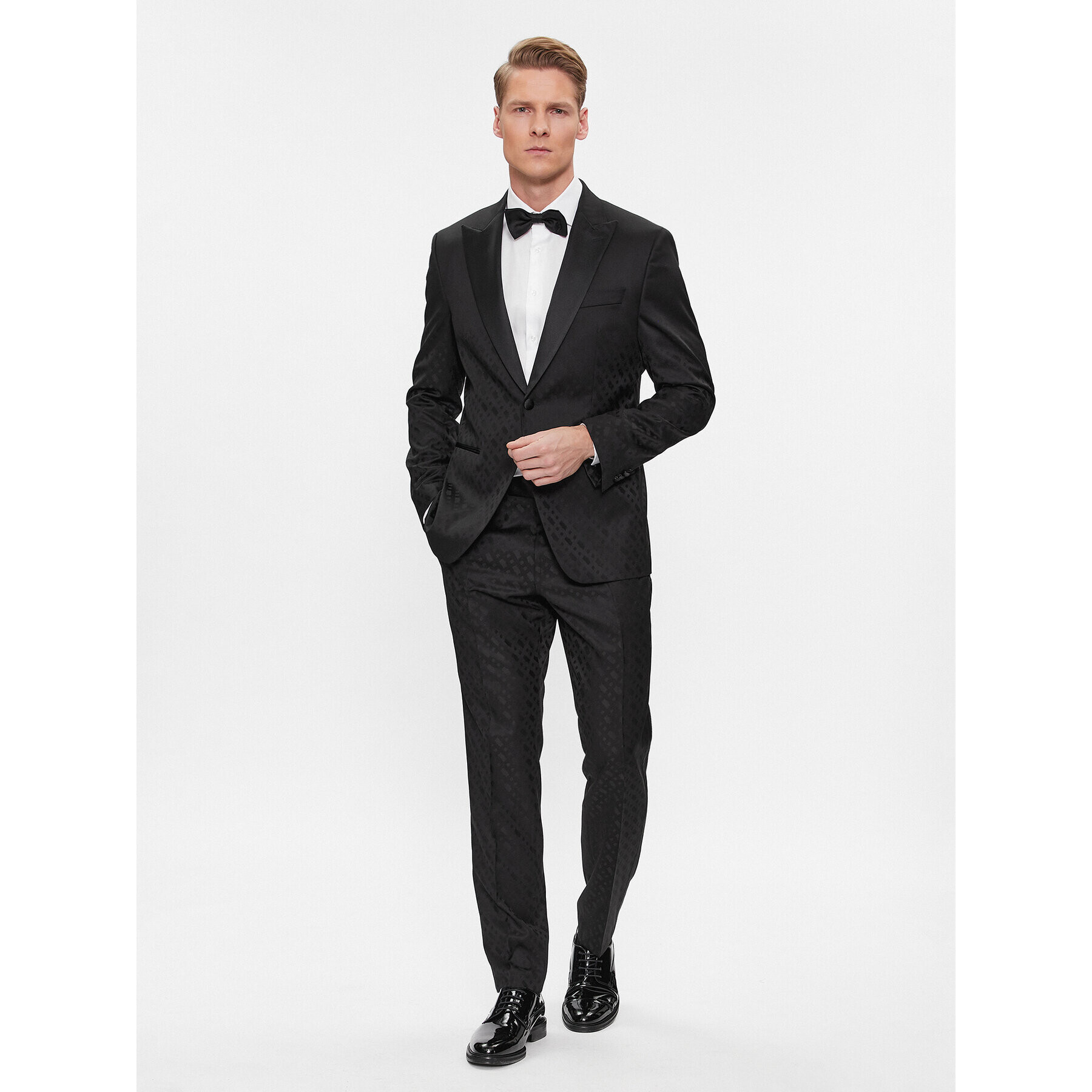 Boss Obleka H-Huge-2Pcs-Tux-231 50502453 Črna Slim Fit - Pepit.si