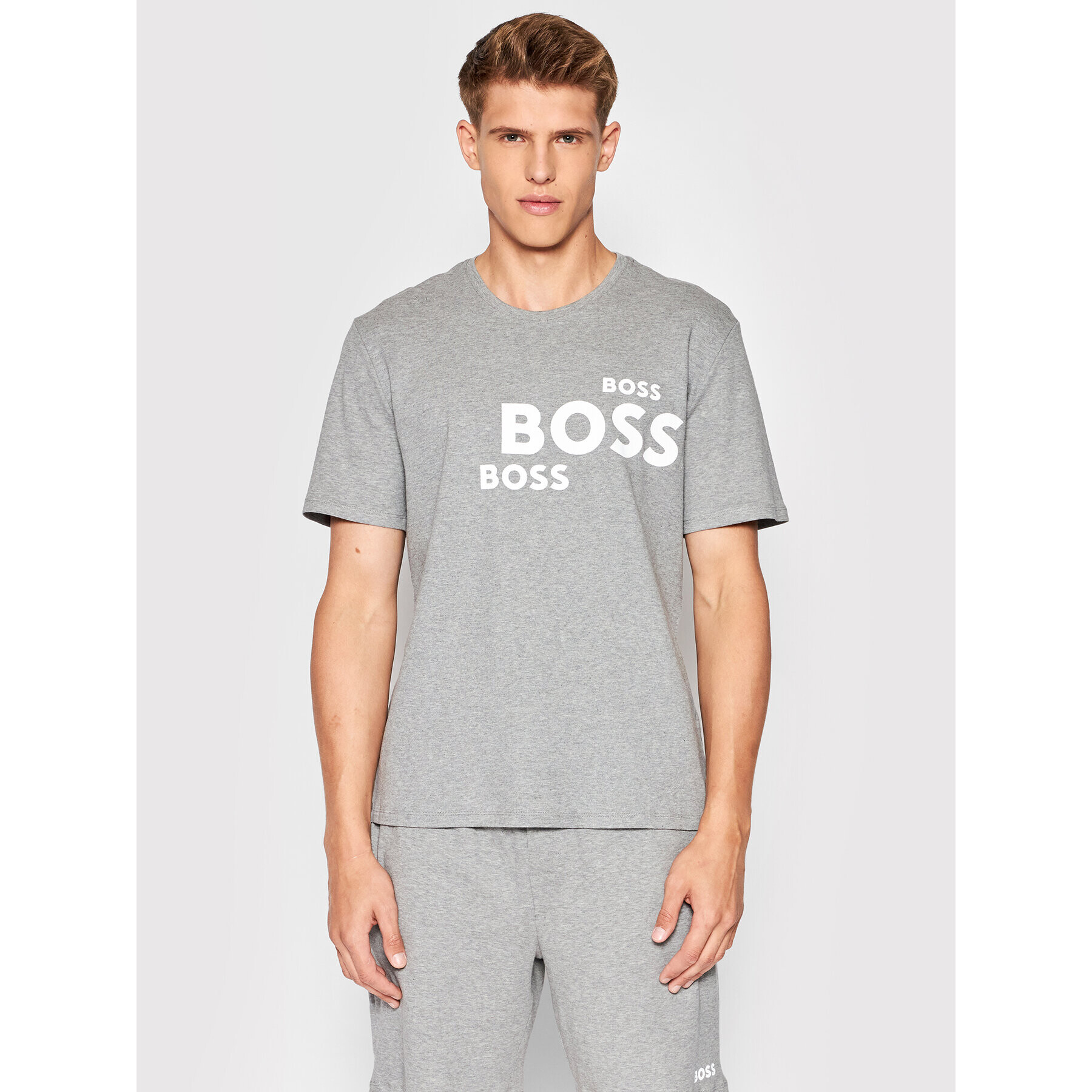 Boss Pižama 50472816 Siva Relaxed Fit - Pepit.si