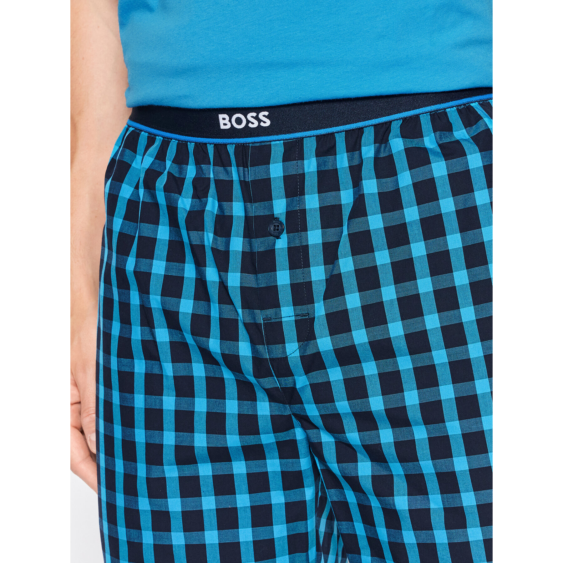 Boss Pižama Urban 50465583 Modra Regular Fit - Pepit.si