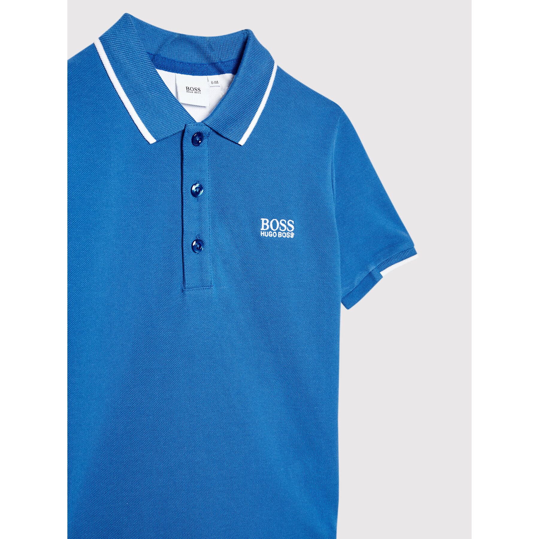 Boss Polo majica J25N49 D Modra Regular Fit - Pepit.si