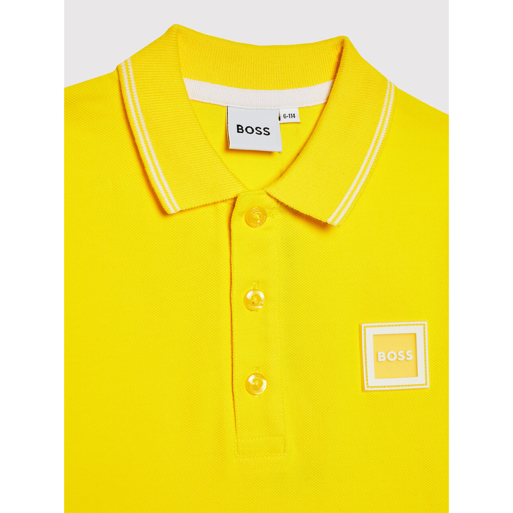 Boss Polo majica J25N50 D Rumena Regular Fit - Pepit.si