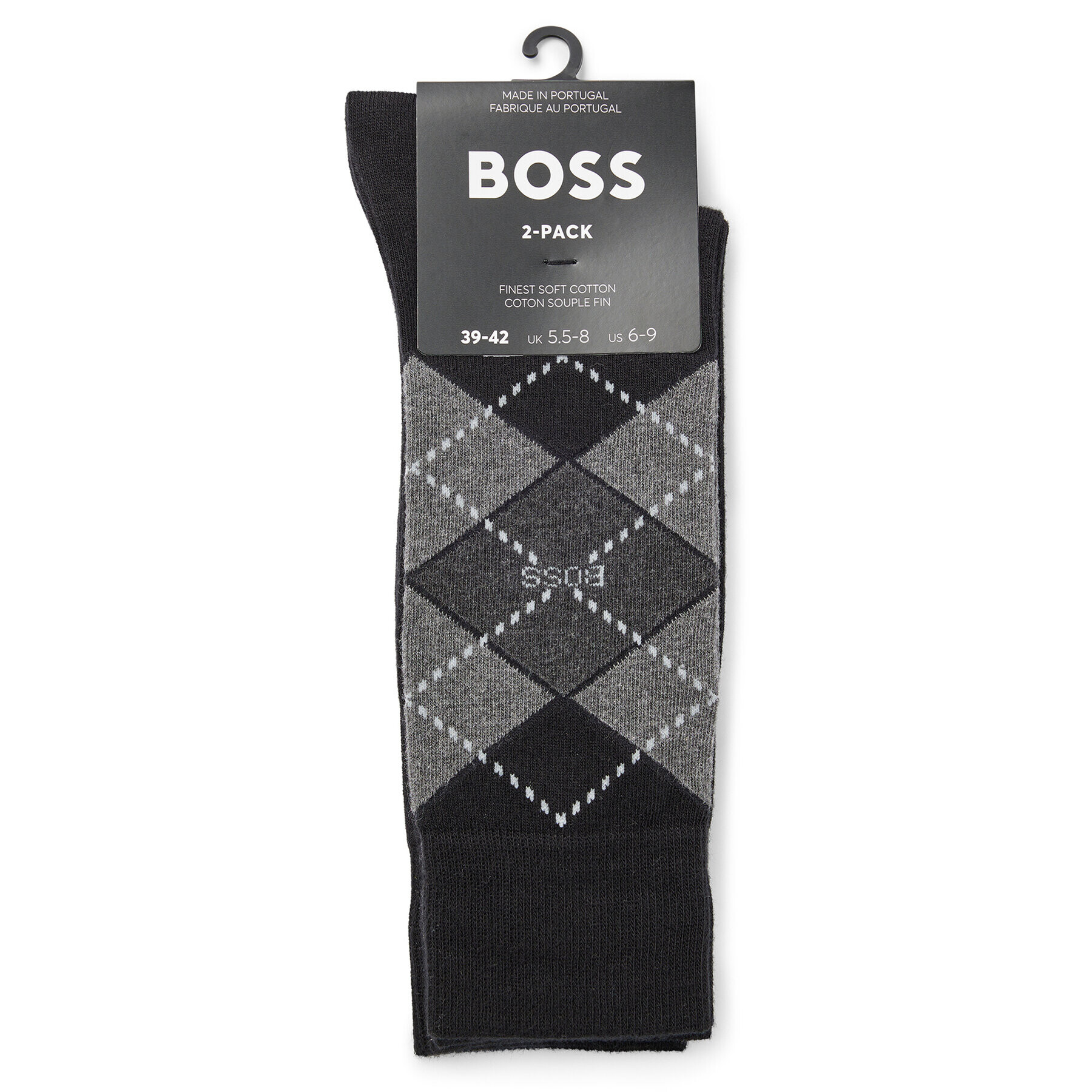 Boss Set 2 parov moških visokih nogavic 50478352 Črna - Pepit.si