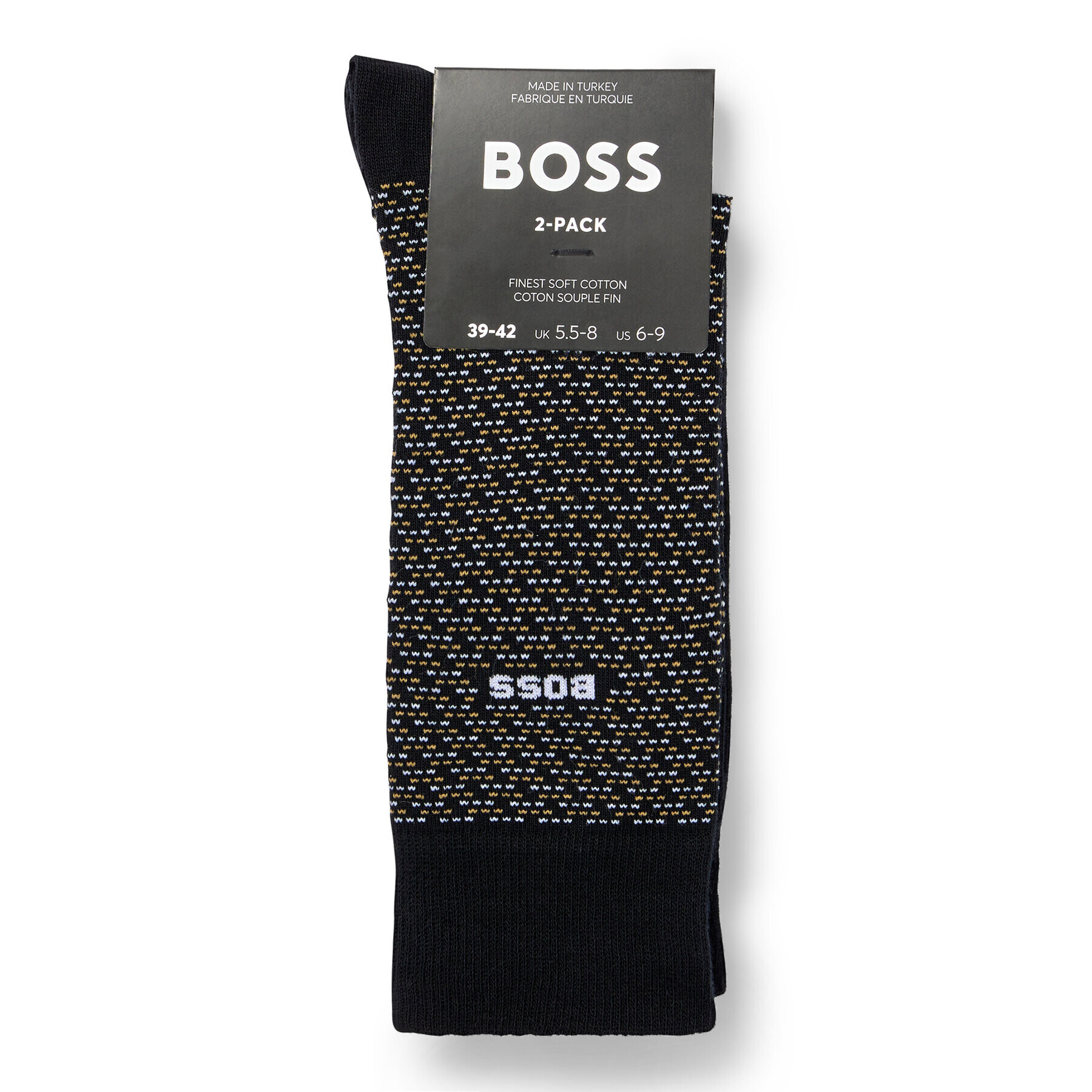 Boss Set 2 parov moških visokih nogavic 50491197 Črna - Pepit.si