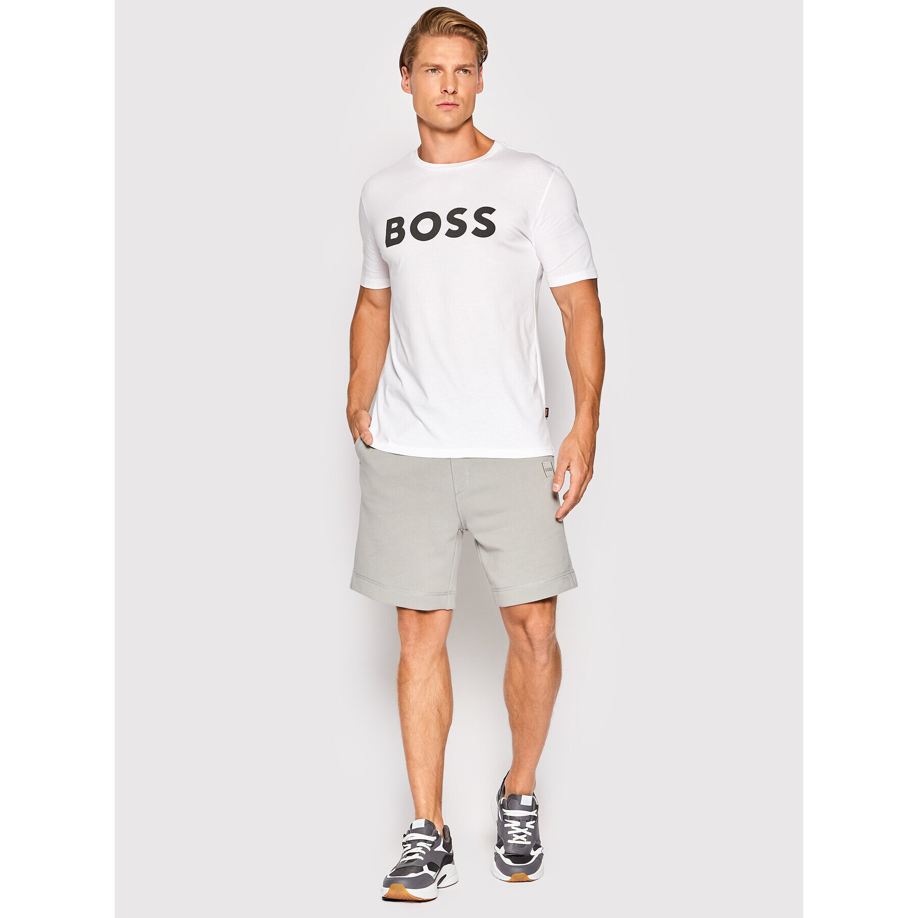 Boss Športne kratke hlače Sewalk 50468454 Siva Regular Fit - Pepit.si