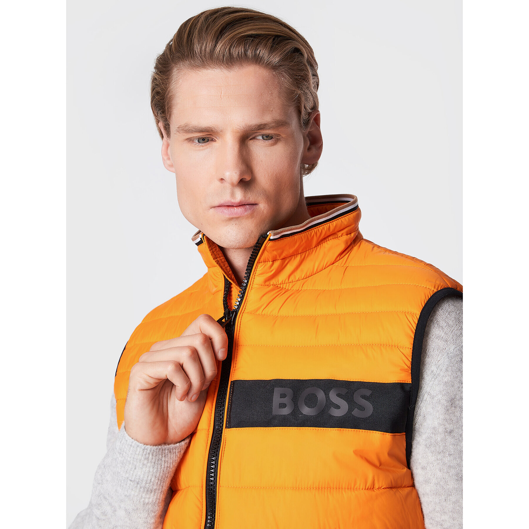 Boss Telovnik Darolan 50464300 Oranžna Regular Fit - Pepit.si