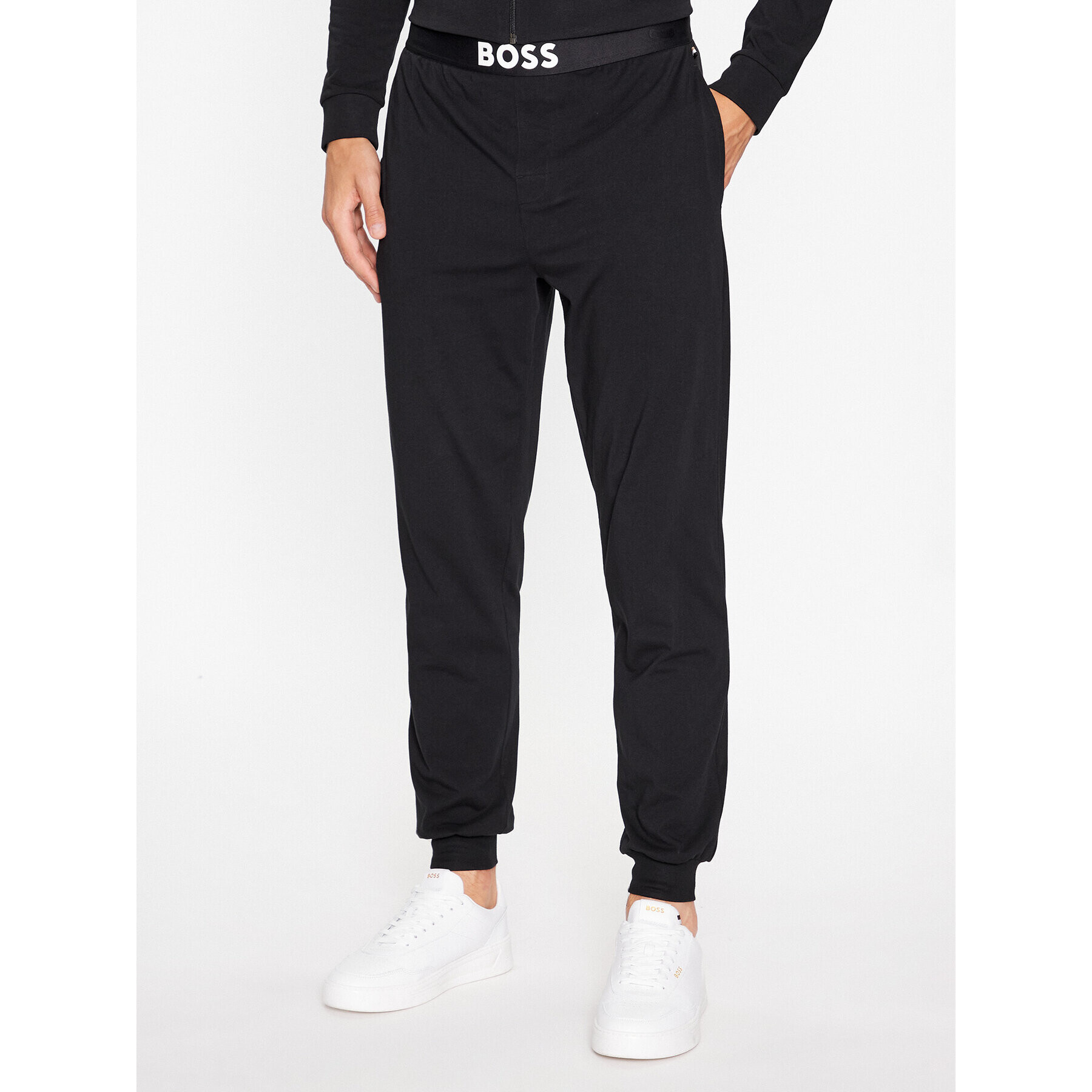 Boss Trenirka Long Set Stmt 50502755 Črna Regular Fit - Pepit.si