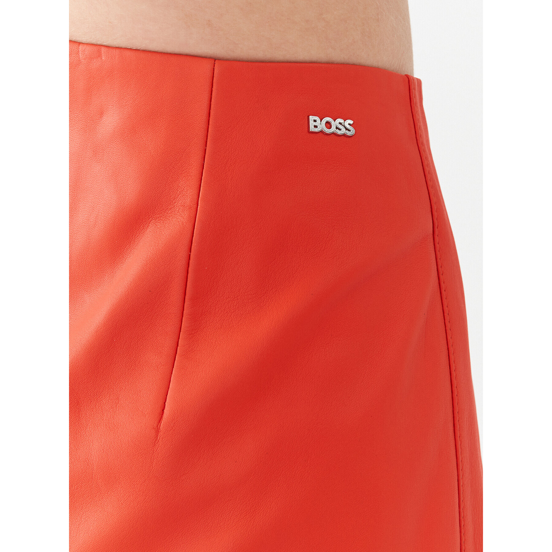 Boss Usnjeno krilo Seminta 50495166 Oranžna Regular Fit - Pepit.si