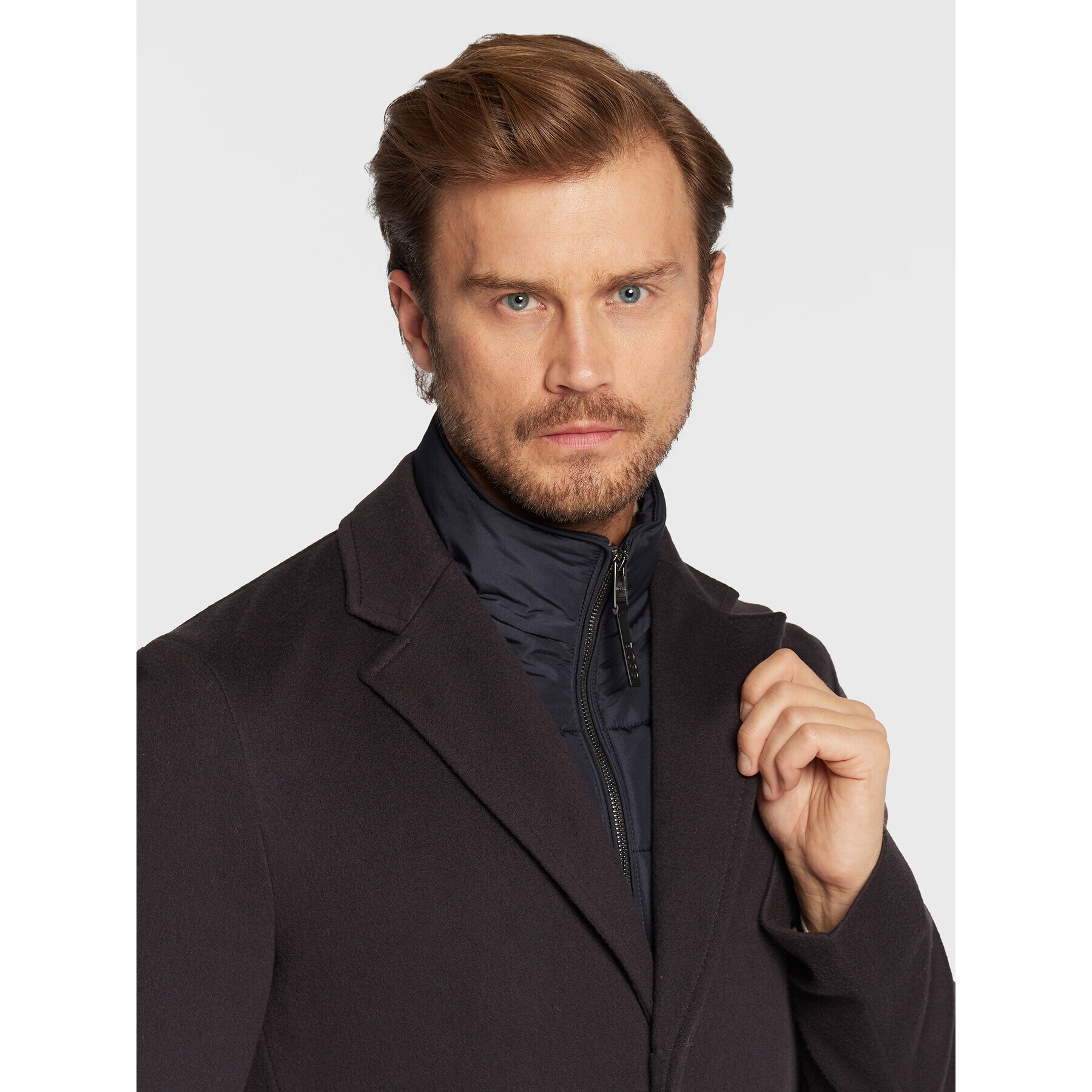 Boss Volneni plašč H-Hyde-Bib-224 50479597 Mornarsko modra Slim Fit - Pepit.si