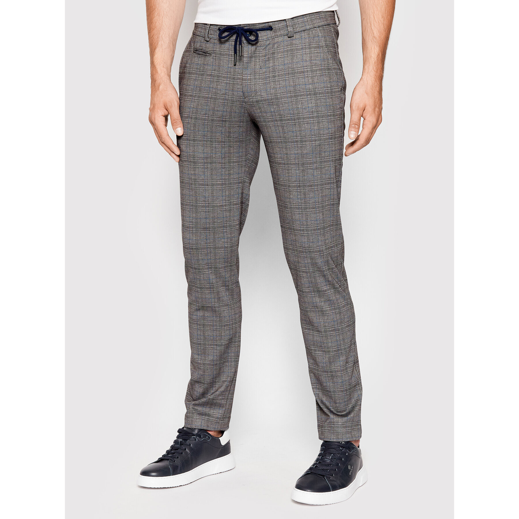 Bugatti Chino hlače 4036 16855 Rjava Slim Fit - Pepit.si