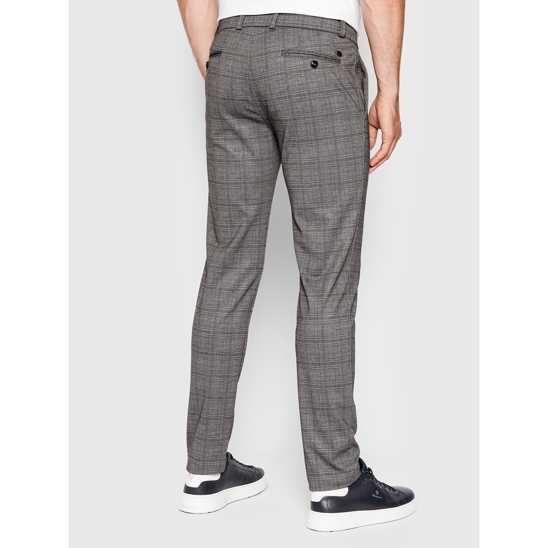 Bugatti Chino hlače 4036 16855 Rjava Slim Fit - Pepit.si