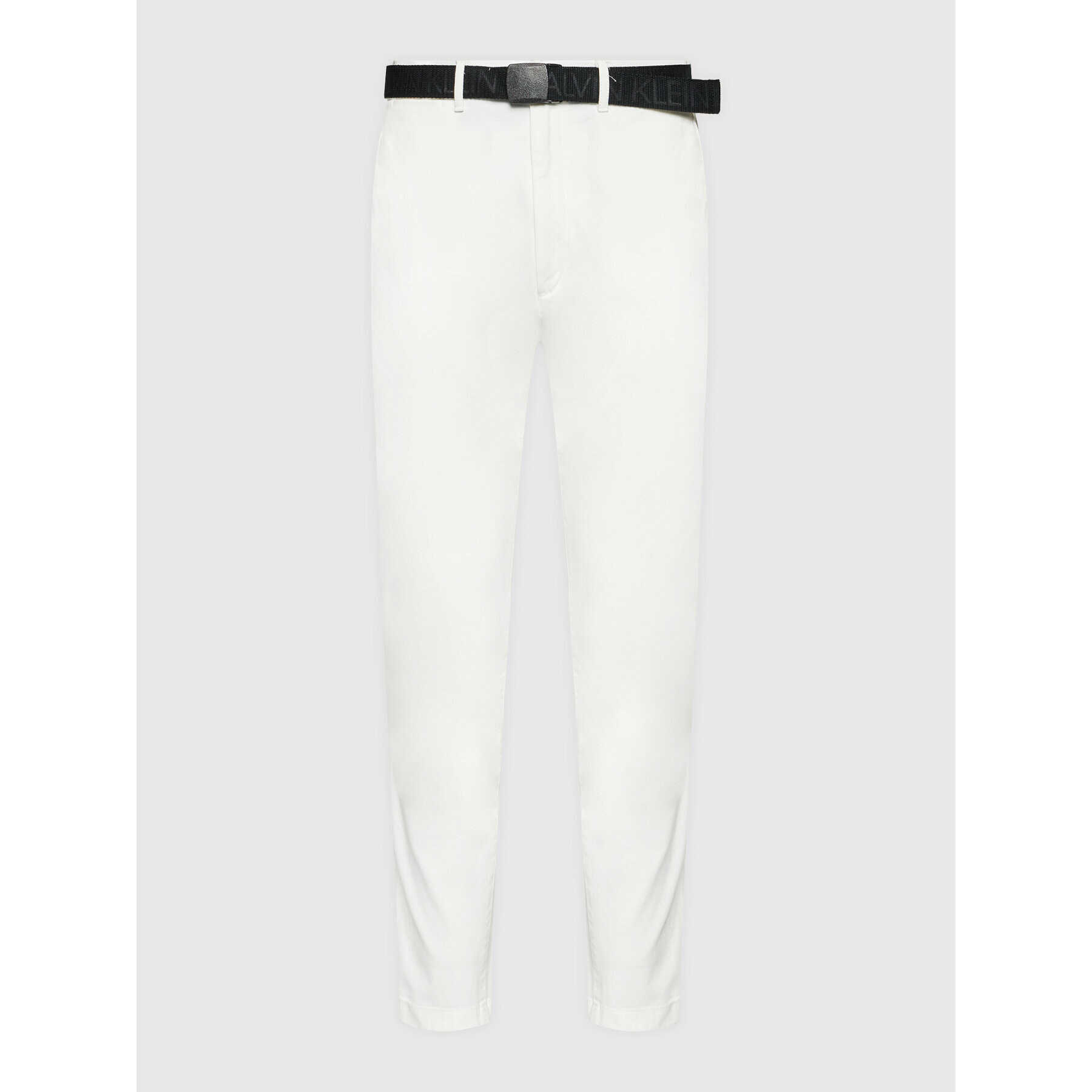 Calvin Klein Chino hlače Garment Dye K10K109456 Bela Slim Fit - Pepit.si