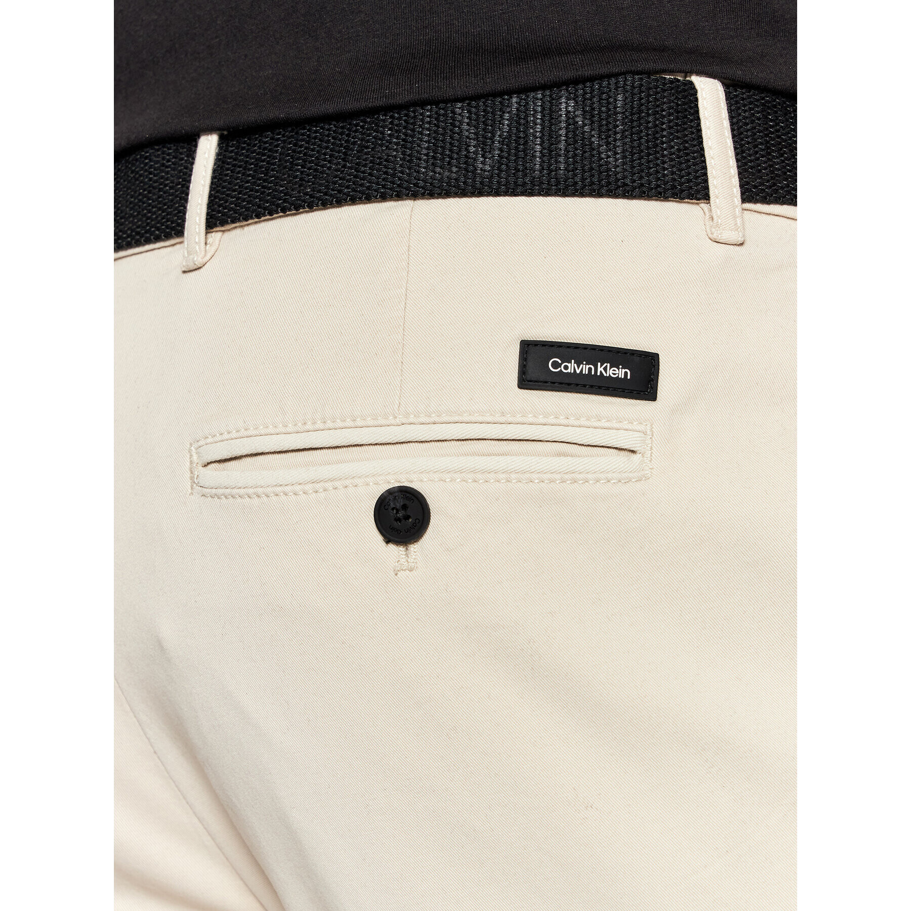 Calvin Klein Chino hlače Garment Dye K10K109456 Bež Slim Fit - Pepit.si