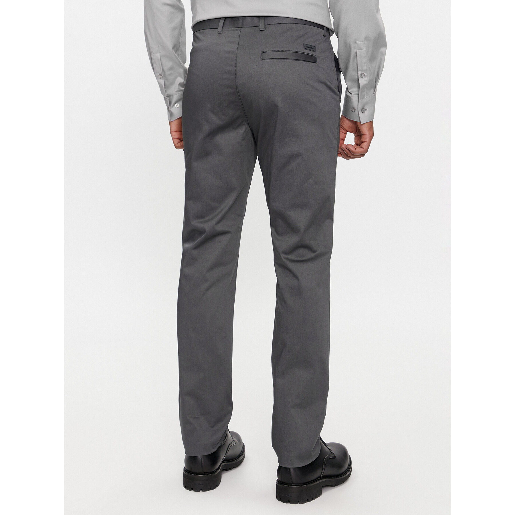 Calvin Klein Chino hlače K10K110963 Siva Slim Fit - Pepit.si