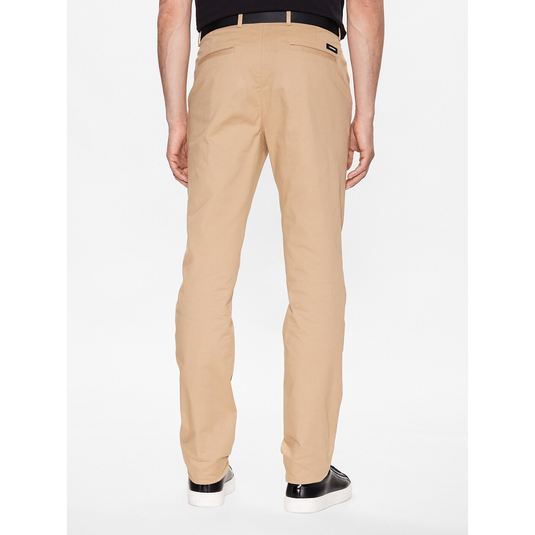 Calvin Klein Chino hlače Modern Twill K10K110979 Bež Slim Fit - Pepit.si