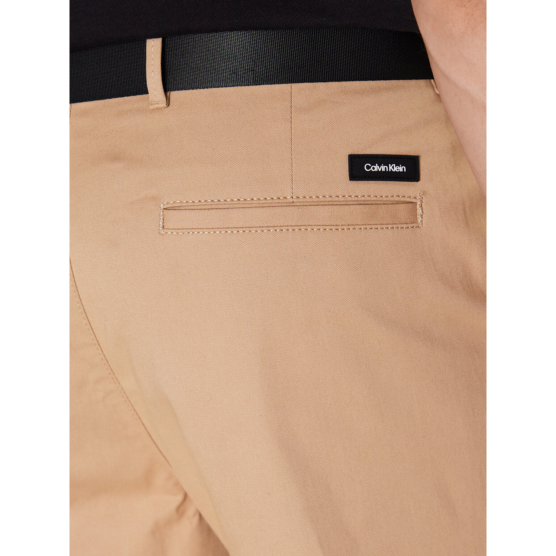 Calvin Klein Chino hlače Modern Twill K10K110979 Bež Slim Fit - Pepit.si