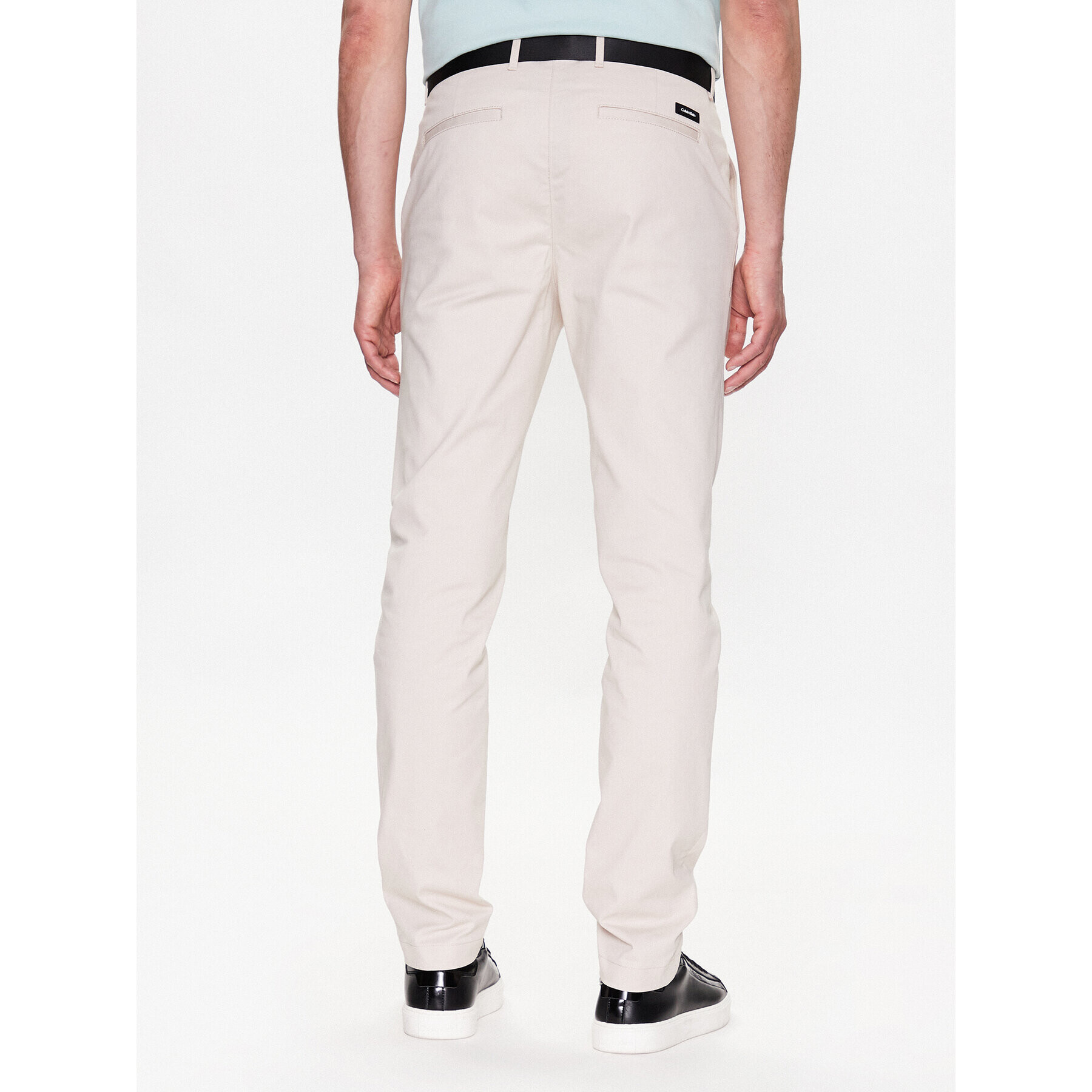 Calvin Klein Chino hlače Modern Twill K10K110979 Bež Slim Fit - Pepit.si