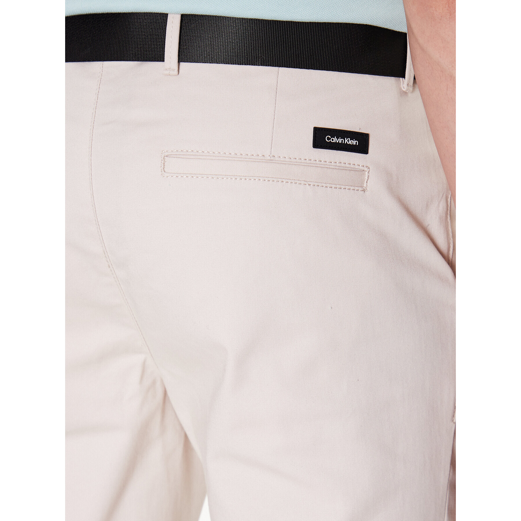 Calvin Klein Chino hlače Modern Twill K10K110979 Bež Slim Fit - Pepit.si