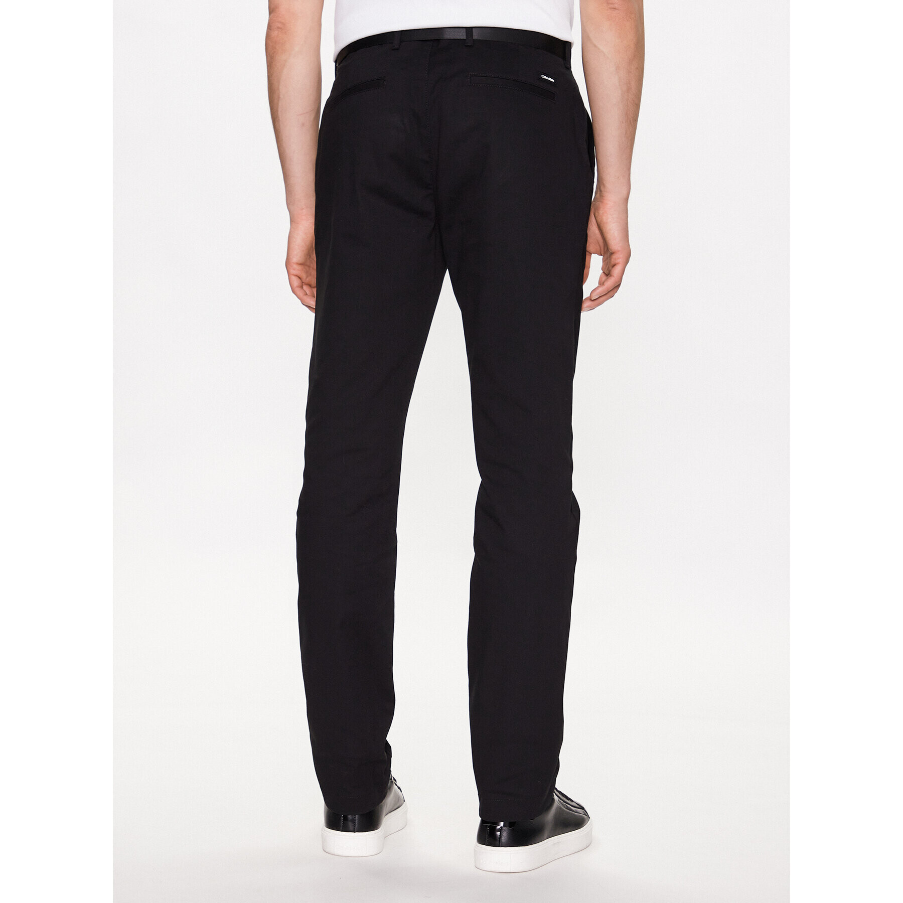 Calvin Klein Chino hlače Modern Twill Slim Chino K10K110979 Črna Slim Fit - Pepit.si