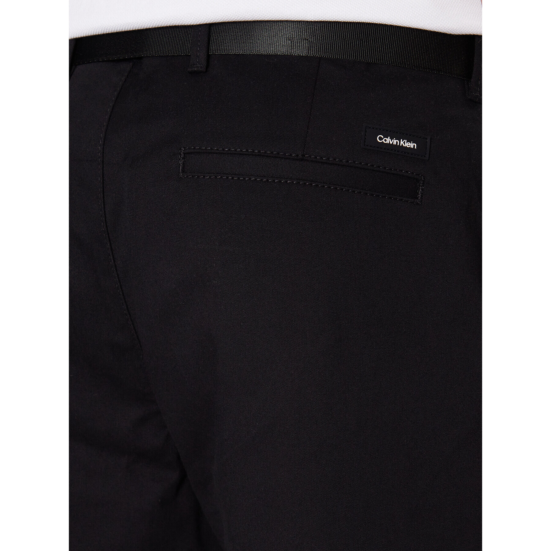 Calvin Klein Chino hlače Modern Twill Slim Chino K10K110979 Črna Slim Fit - Pepit.si