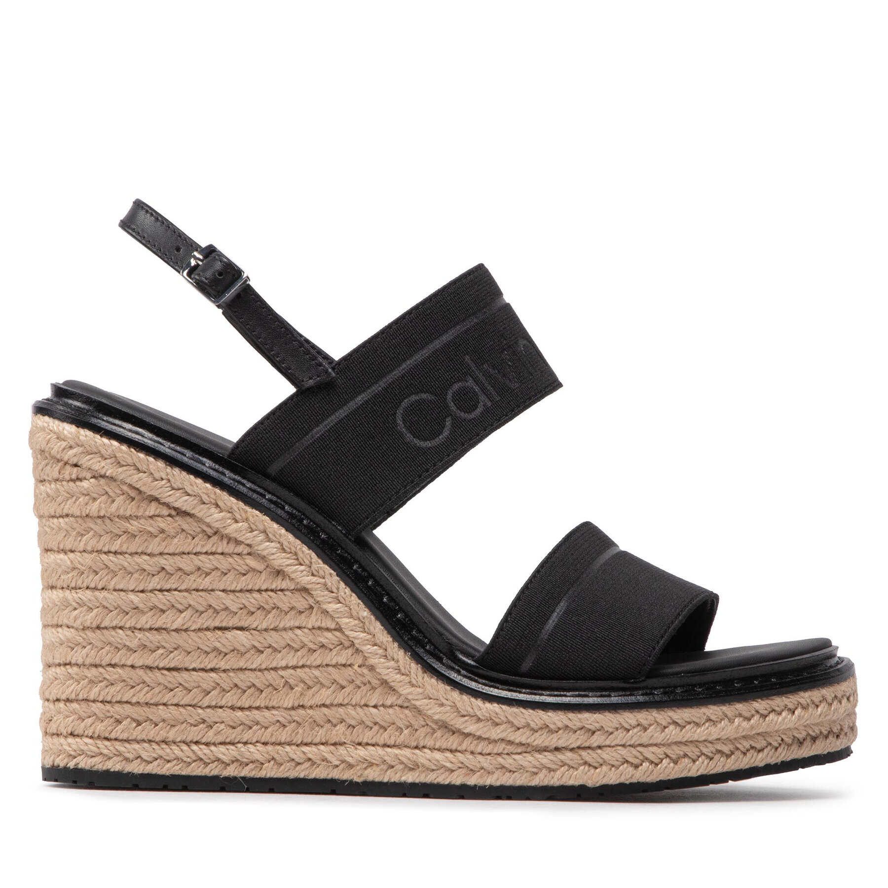 Calvin Klein Espadrile Wedge Sndl 70 He HW0HW00690 Črna - Pepit.si