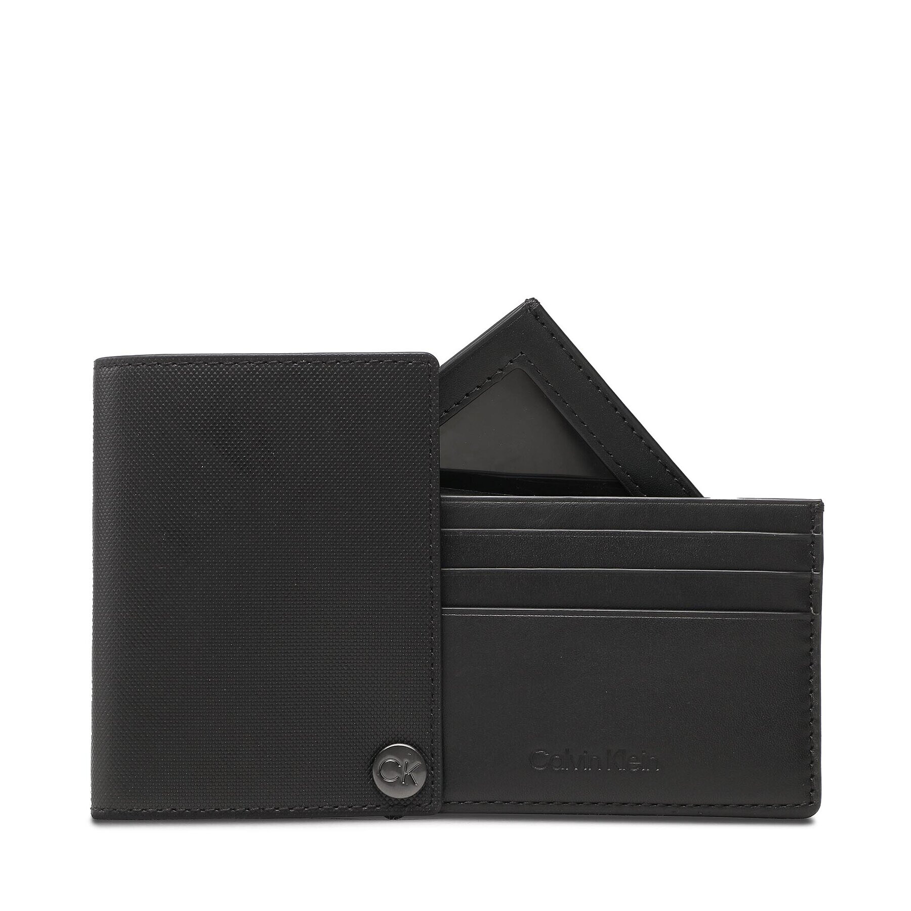 Calvin Klein Etui za kreditne kartice Ck Clean Pq Covered Card Holder K50K510298 Črna - Pepit.si