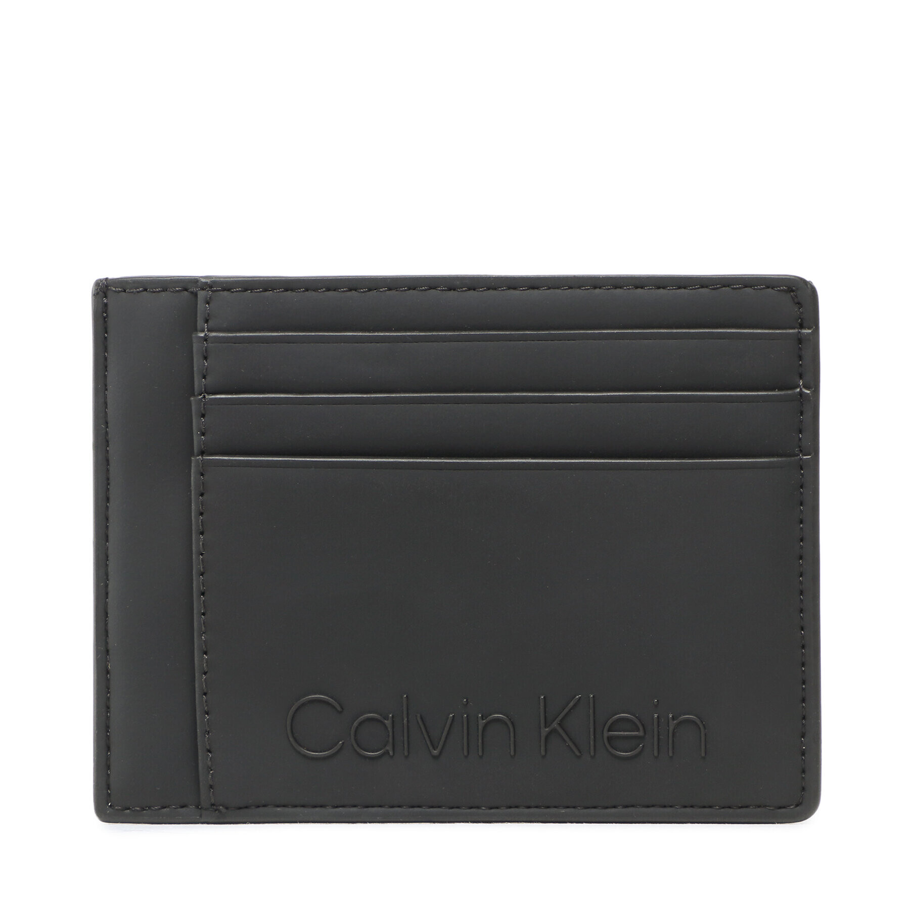 Calvin Klein Etui za kreditne kartice Rubberized Id Cardholder K50K509602 Črna - Pepit.si