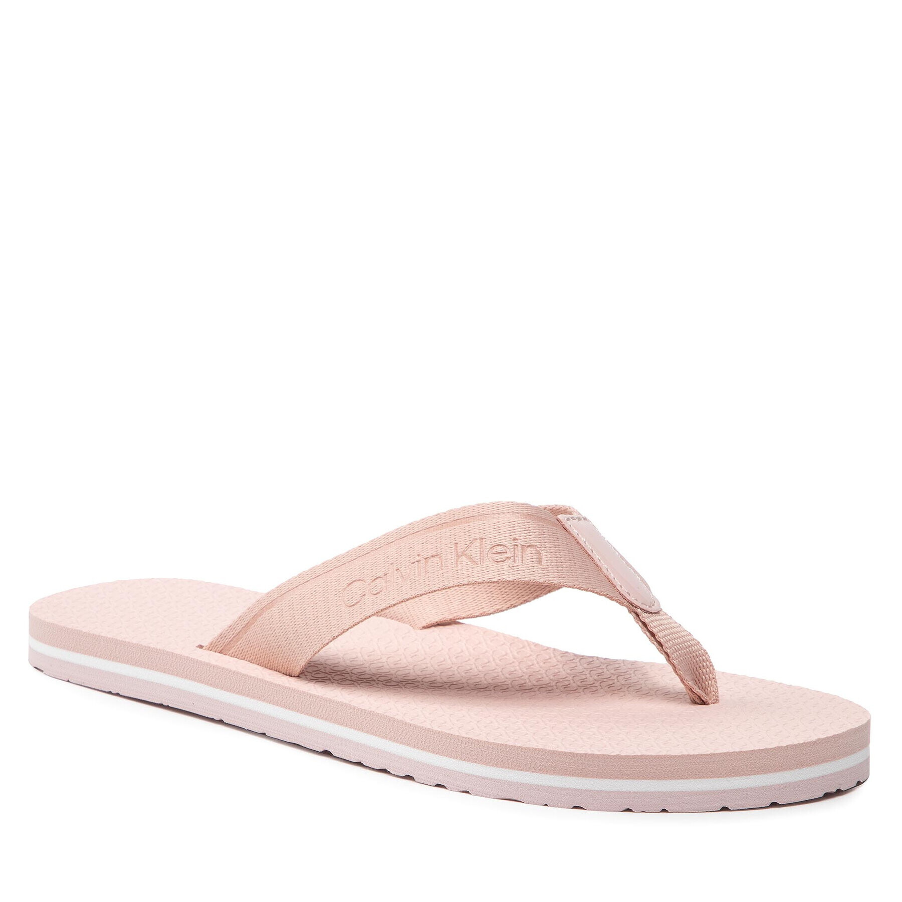 Calvin Klein Japonke Flipflop Ergonomic Sole He HW0HW00744 Roza - Pepit.si