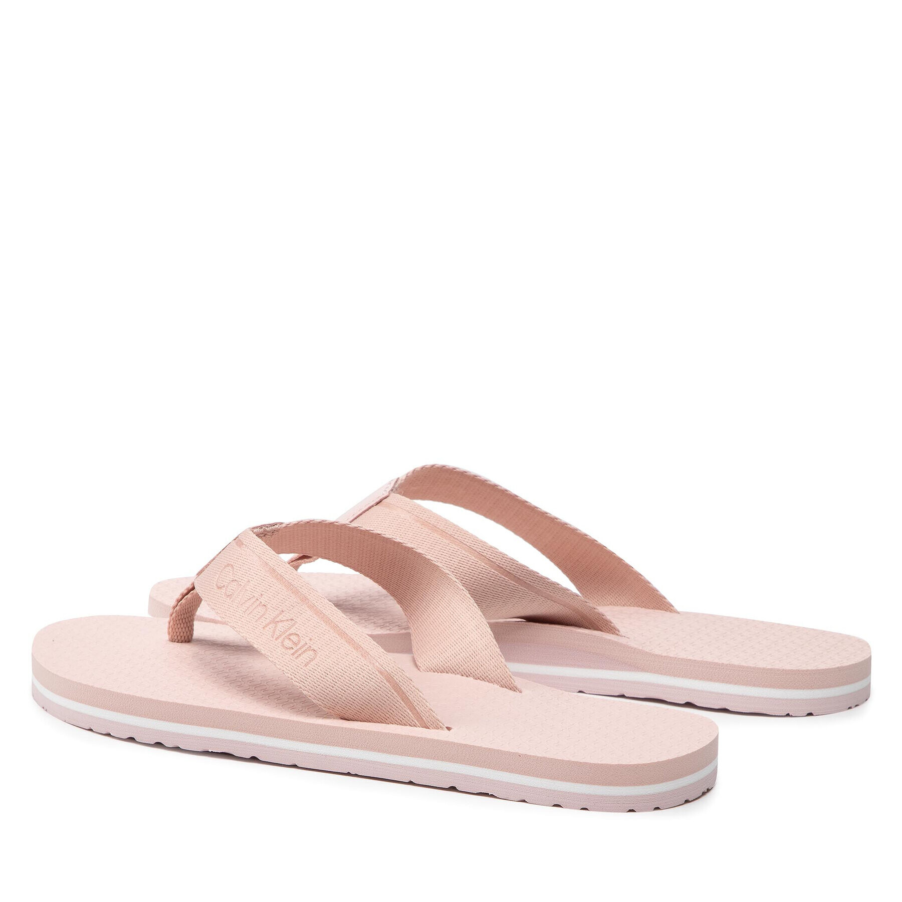 Calvin Klein Japonke Flipflop Ergonomic Sole He HW0HW00744 Roza - Pepit.si