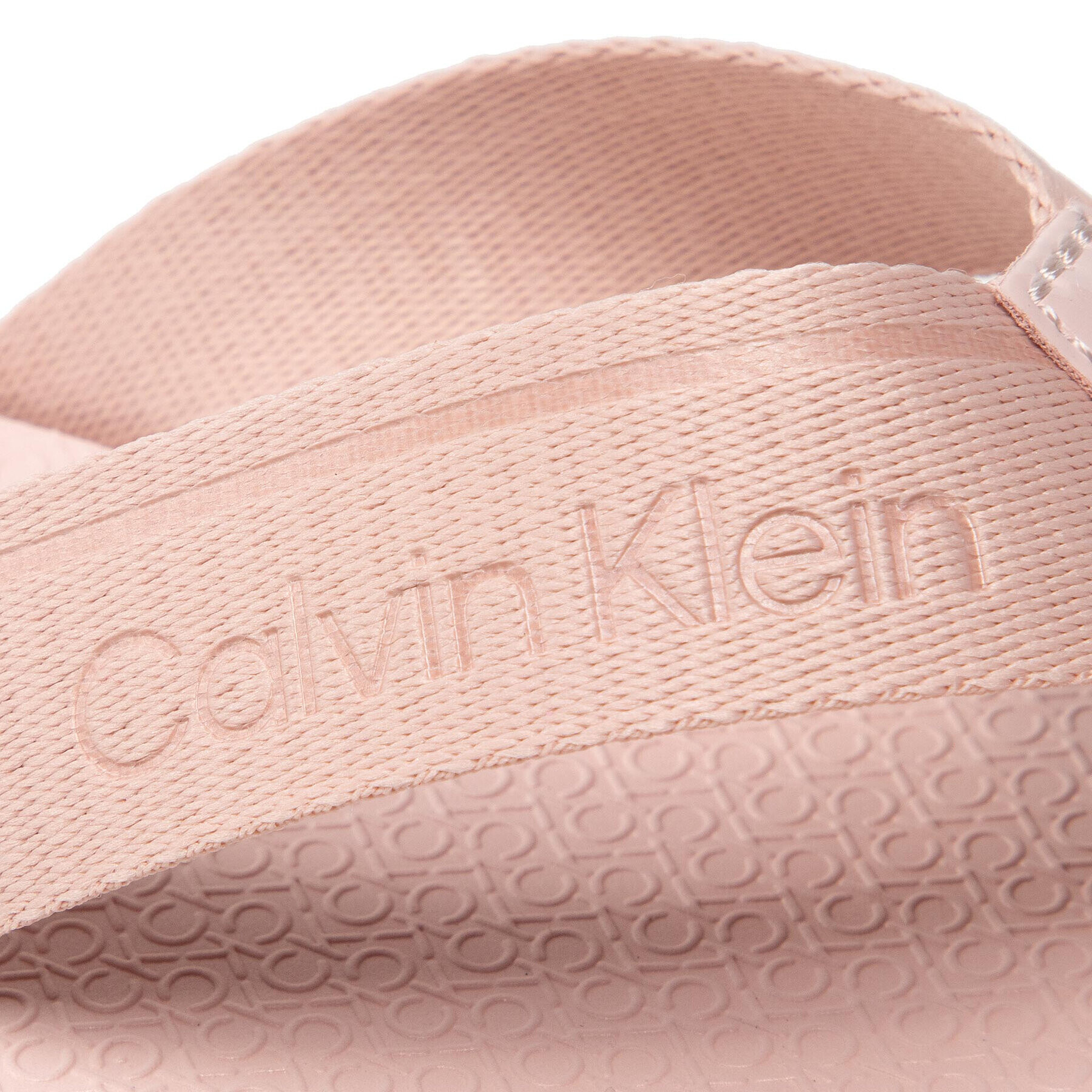 Calvin Klein Japonke Flipflop Ergonomic Sole He HW0HW00744 Roza - Pepit.si