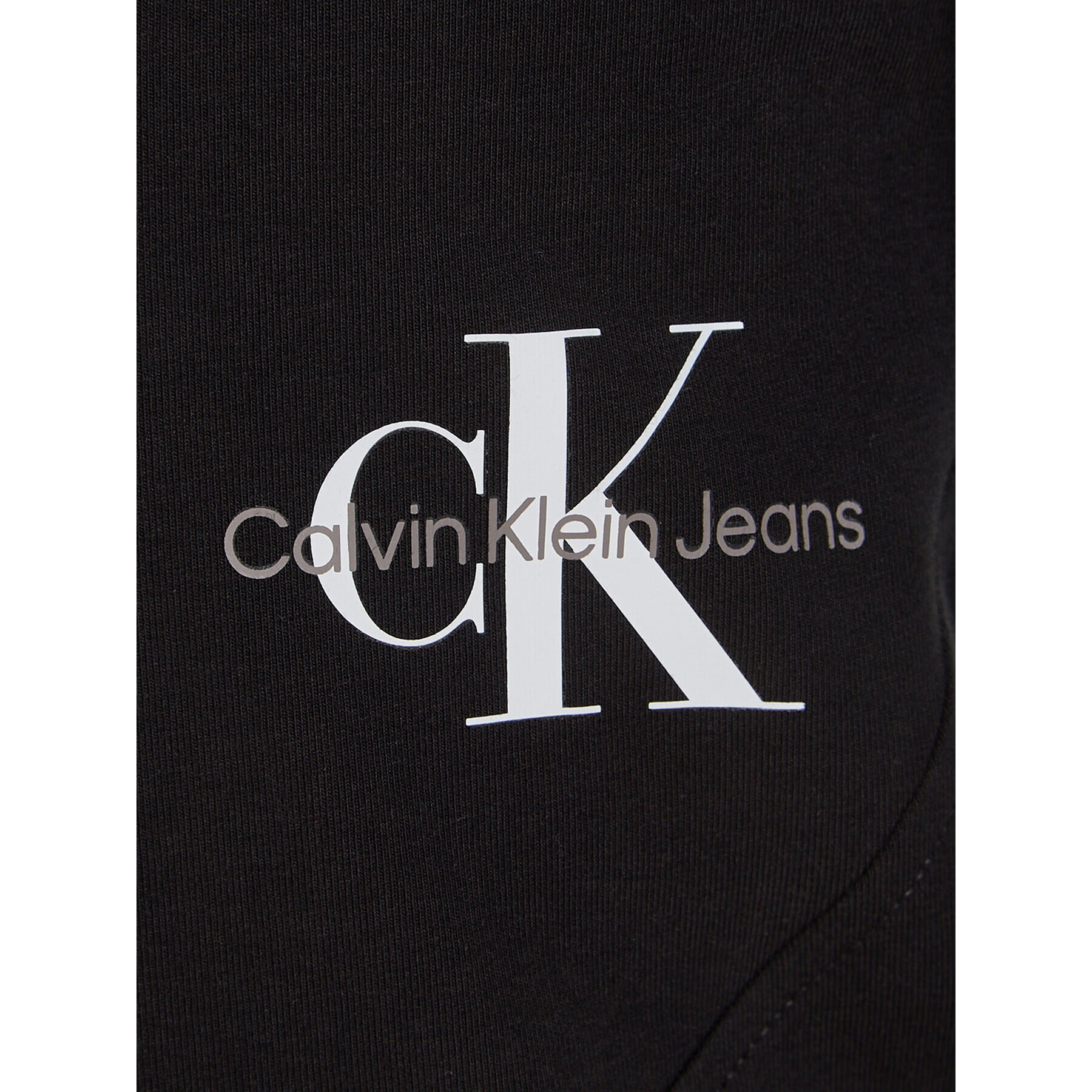 Calvin Klein Jeans Bluza Monogram Off Placed IG0IG02104 Črna Slim Fit - Pepit.si